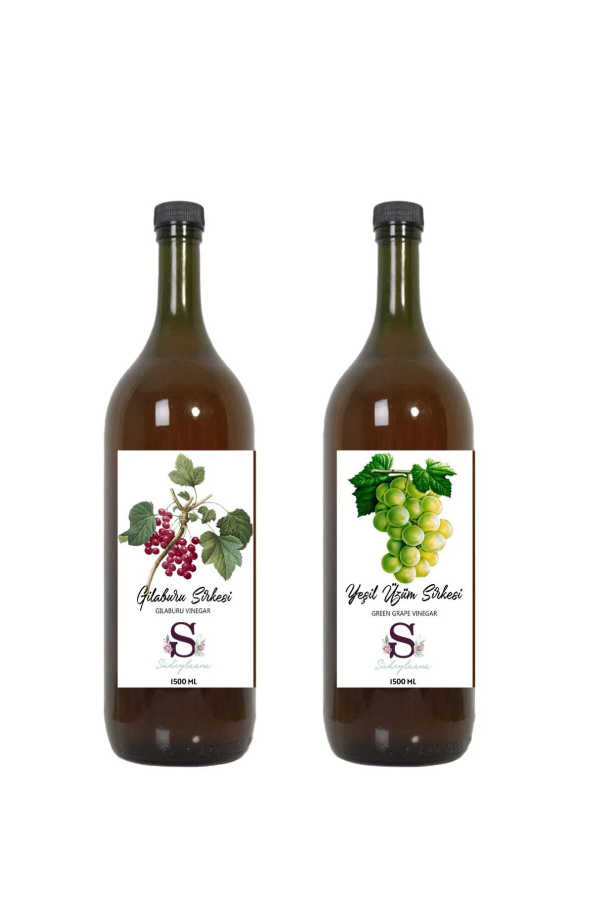 Süheylaana Doğal Gilaburu Sirkesi 1500 Ml - Doğal Yeşil Üzüm Sirkesi 1500 Ml