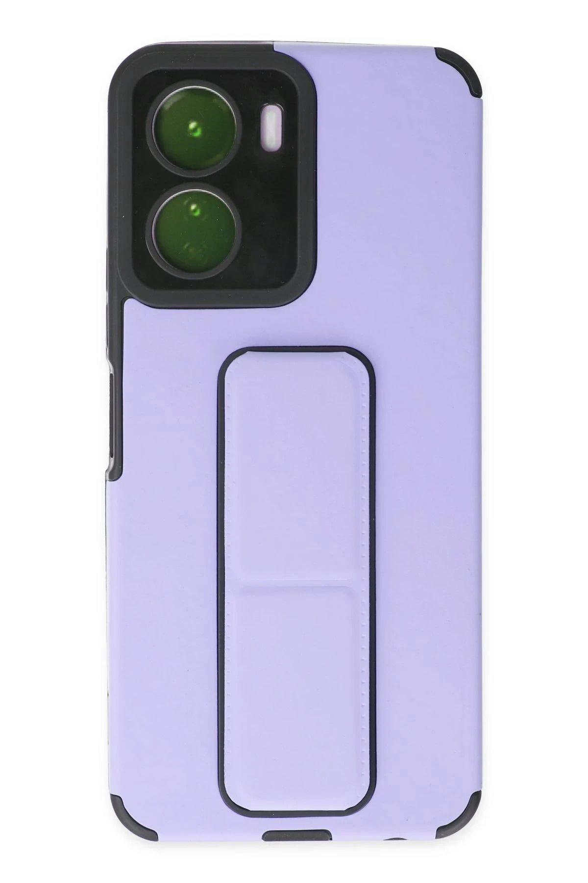 NewFace Vivo Y16 Kılıf Mega Standlı Silikon - Lila HNZRN