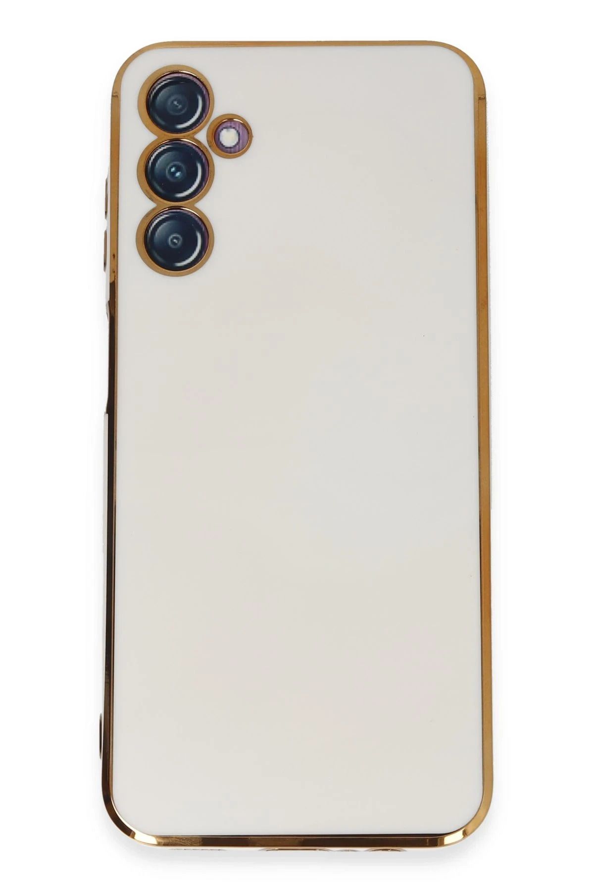 NewFace Samsung Galaxy M14 5G Kılıf Volet Silikon - Beyaz HNZRN