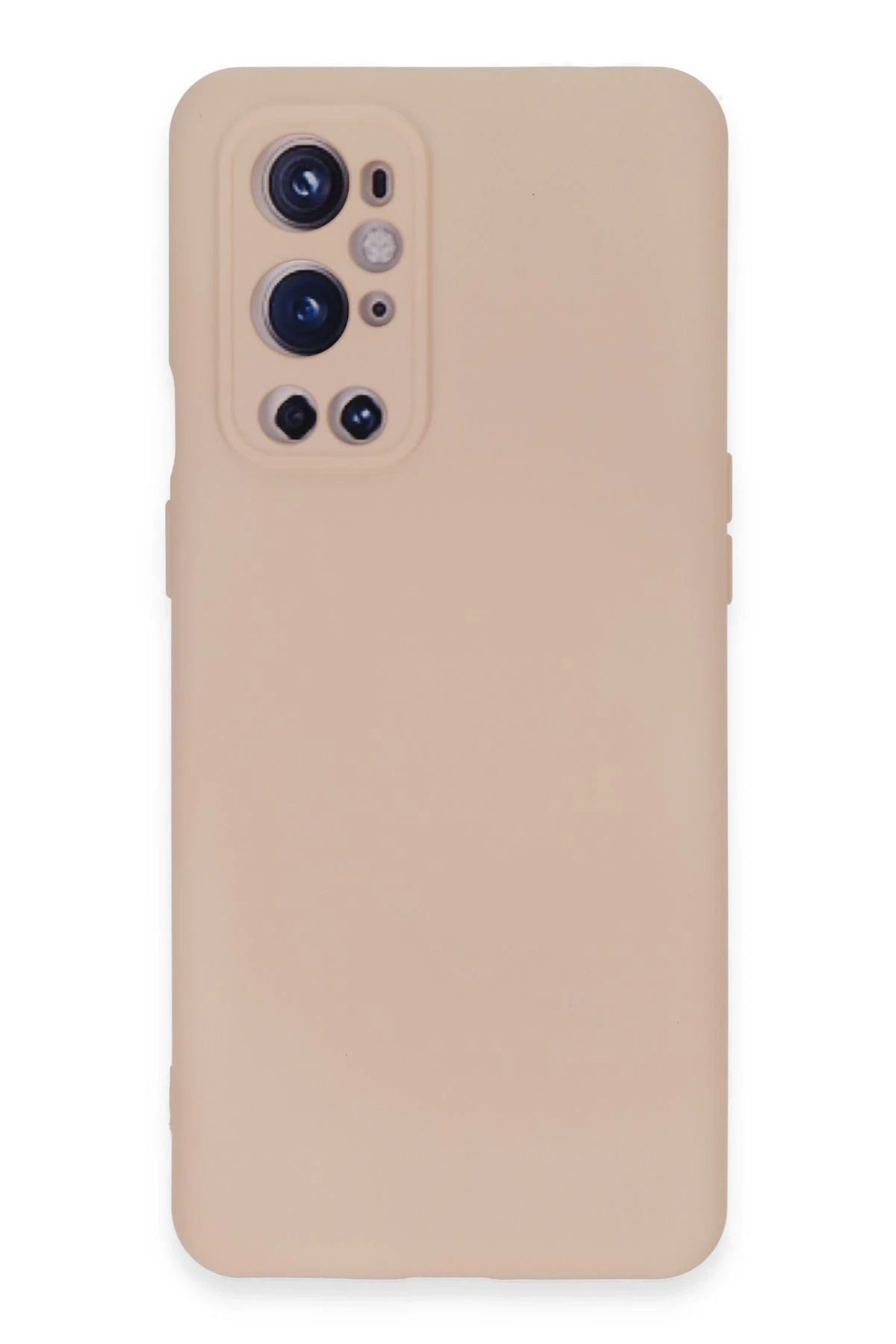 NewFace One Plus 9 Pro uyumlu  Kılıf Nano içi Kadife Silikon - Pudra BSTMY