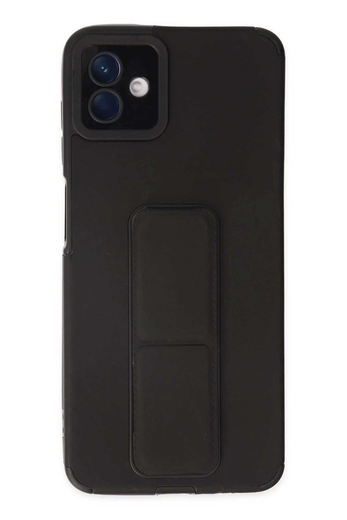 NewFace Samsung Galaxy A04 Kılıf Mega Standlı Silikon - Siyah BSTMY