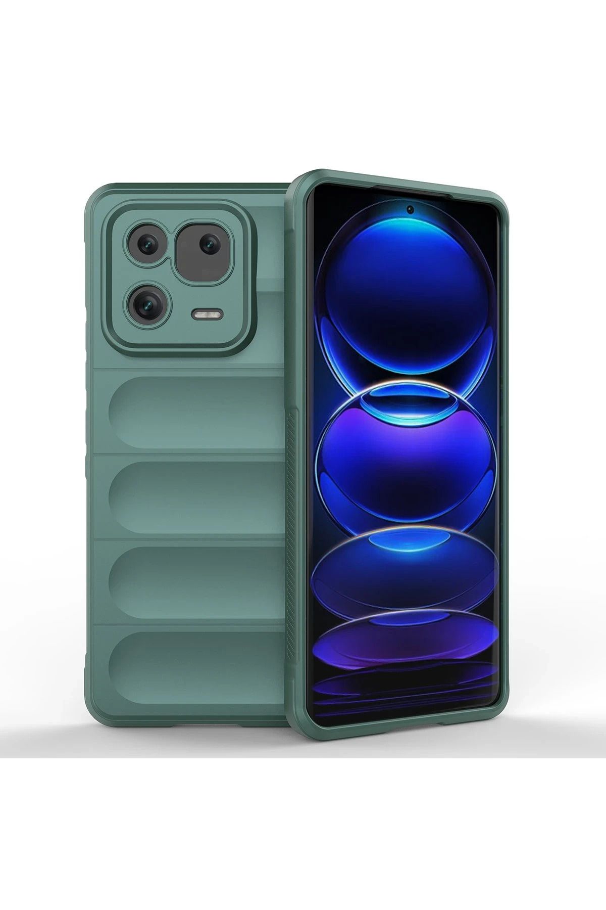 NewFace Xiaomi Mi 13 Kılıf Optimum Silikon - Koyu Yeşil YNSMR
