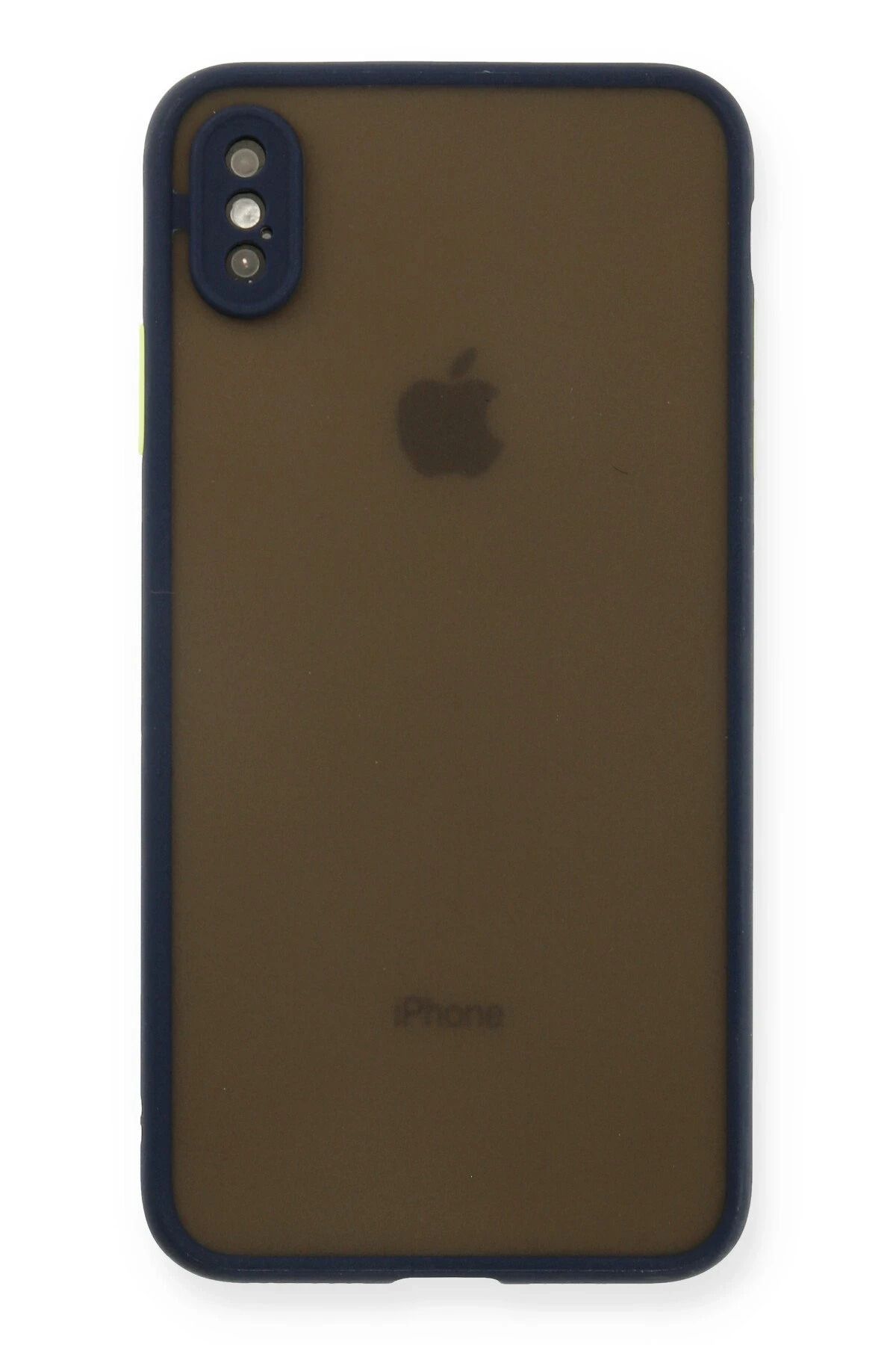 NewFace iPhone XS Max Kılıf Montreal Silikon Kapak - Lacivert BSTMY
