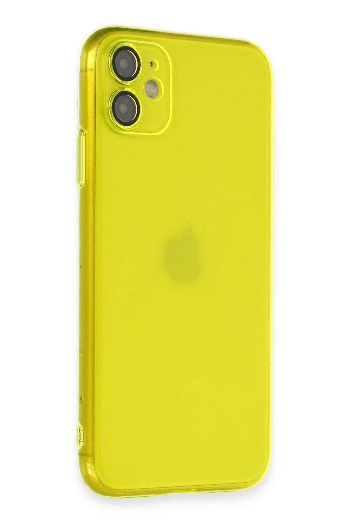 NewFace iPhone 11 Kılıf Armada Lensli Kapak - Sarı NRMSA