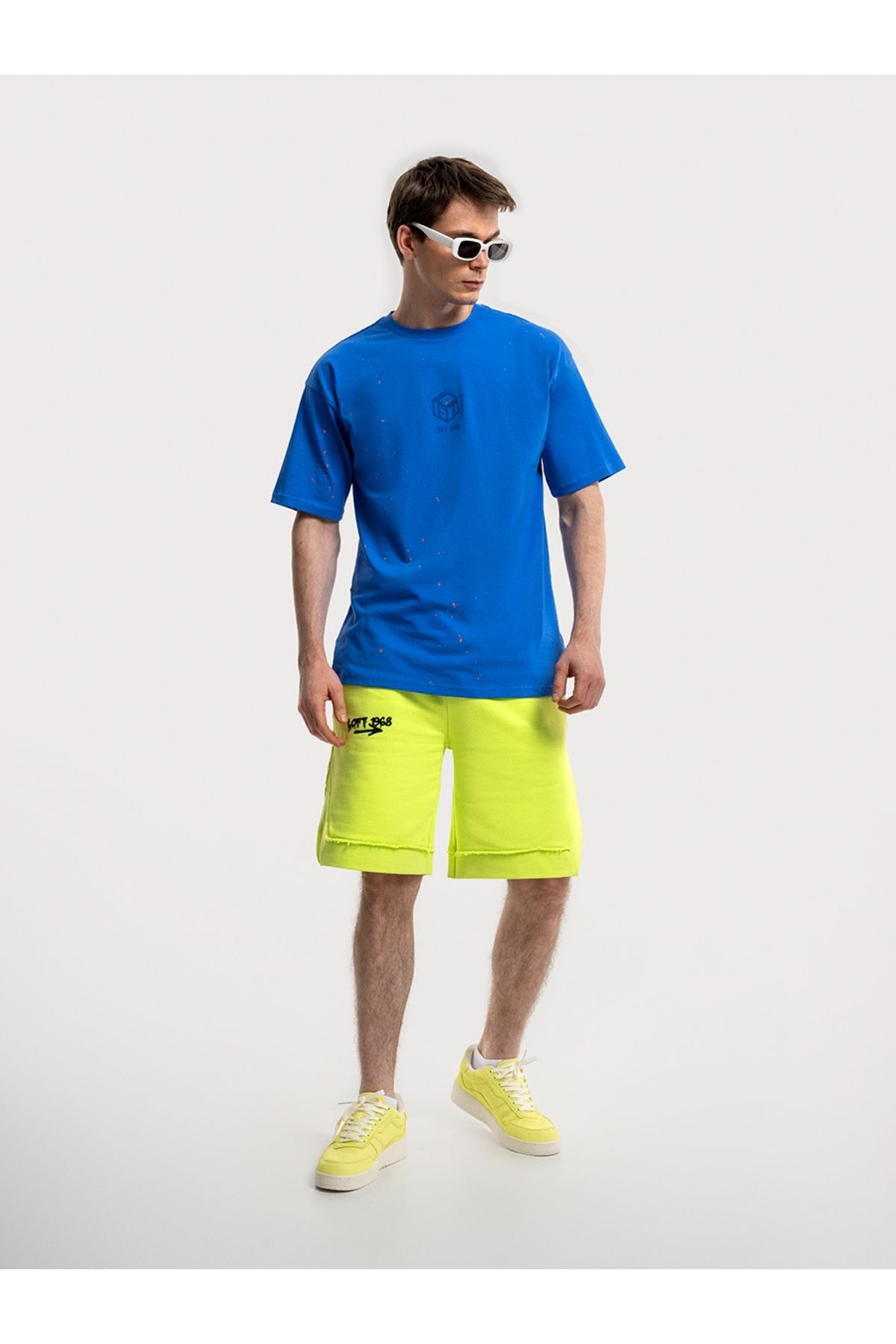 تی شرت آبی مردانه Tshirt Male بزرگ K.Kol اورجینال Loft