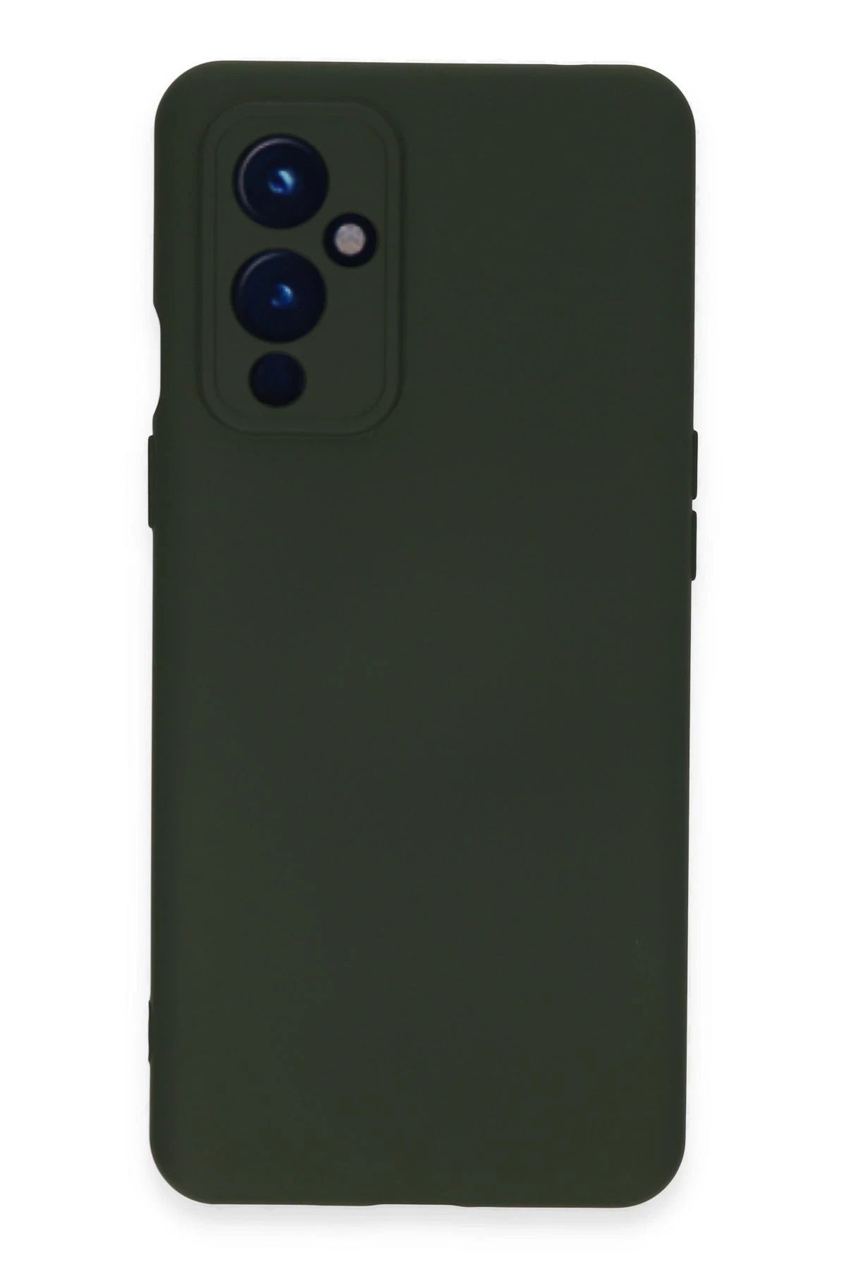 NewFace One Plus 9 Kılıf  uyumlu Nano içi Kadife Silikon - Koyu Yeşil