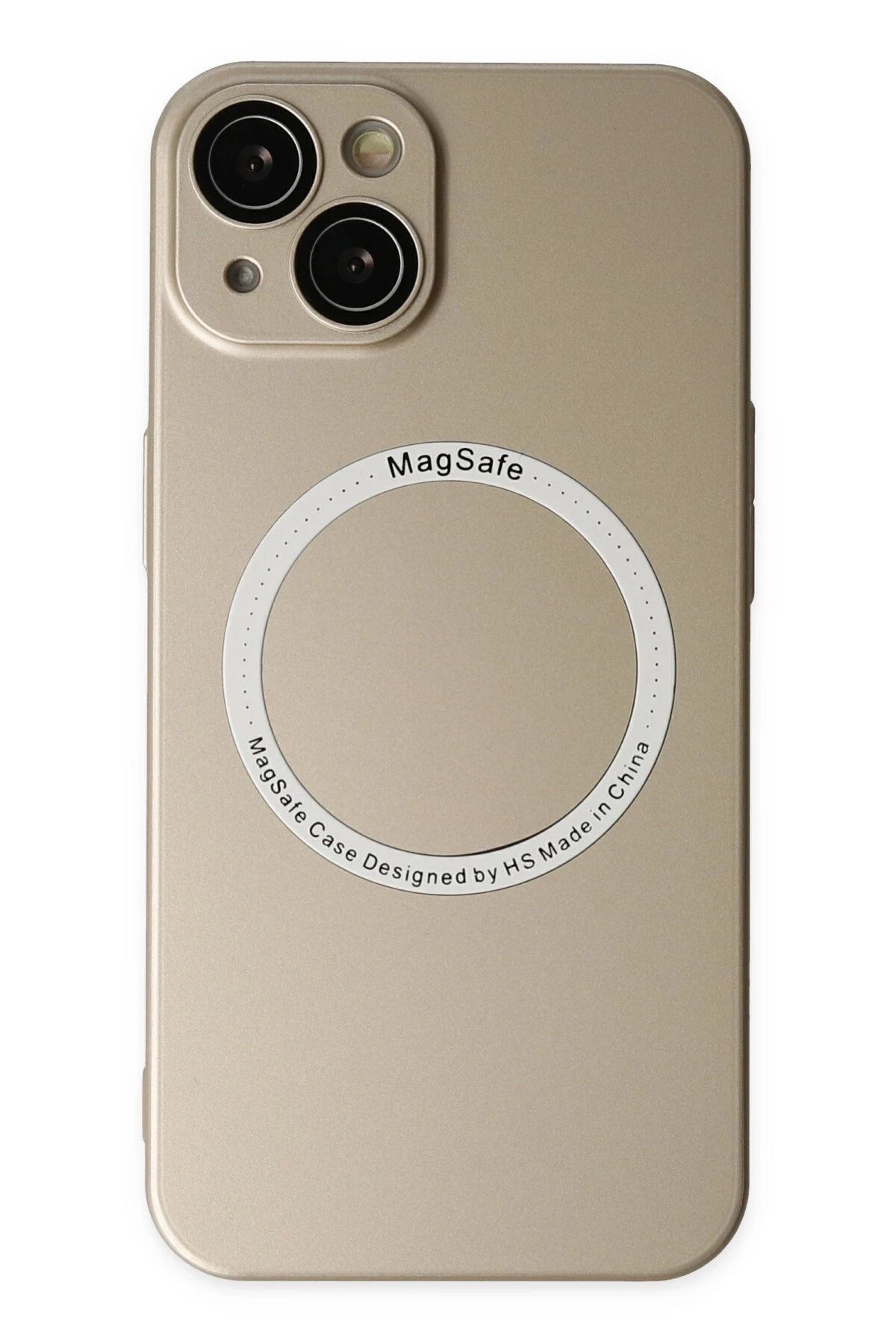 NewFace iPhone 13 Kılıf Jack Magneticsafe Lens Silikon - Gold BSTMY