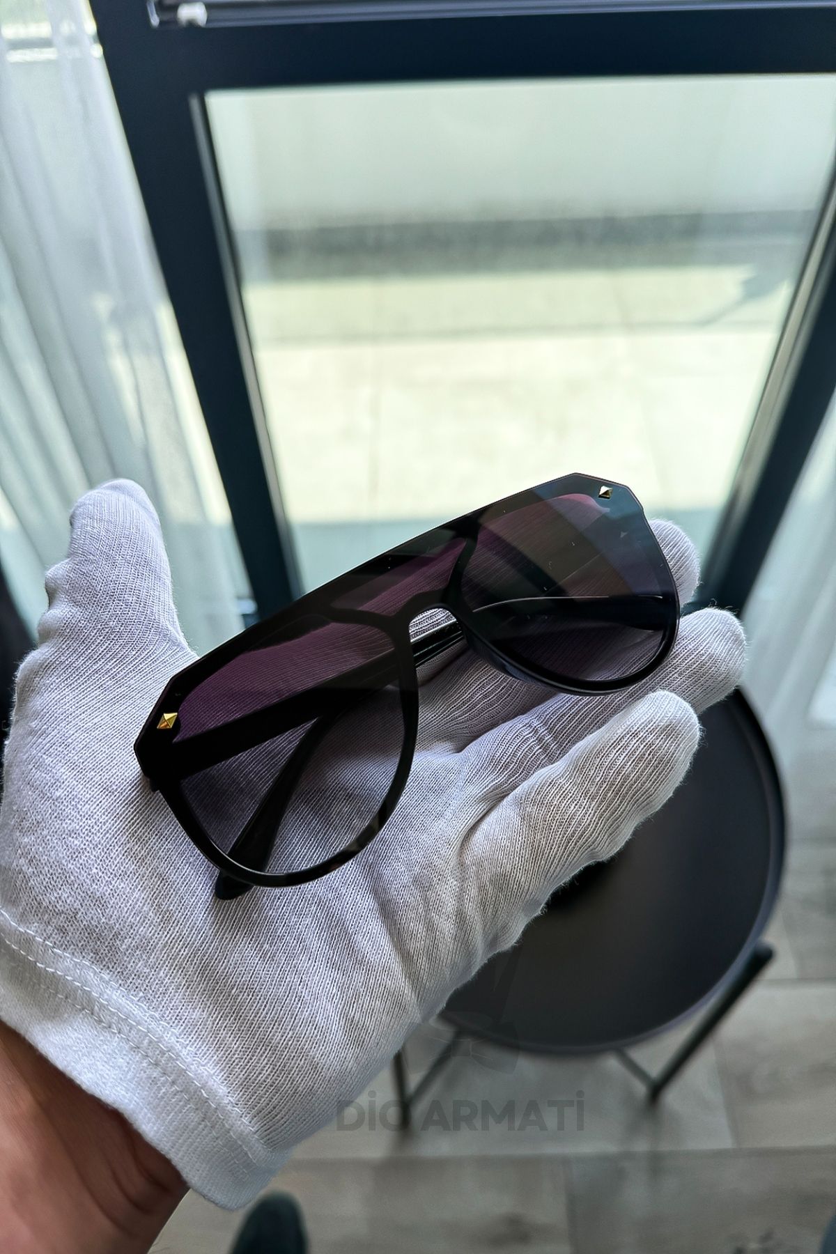 Dio Armati Güneş Gözlüğü Kadın & Erkek Uv400 Cam Ce Belgeli Bej Unisex Model-6