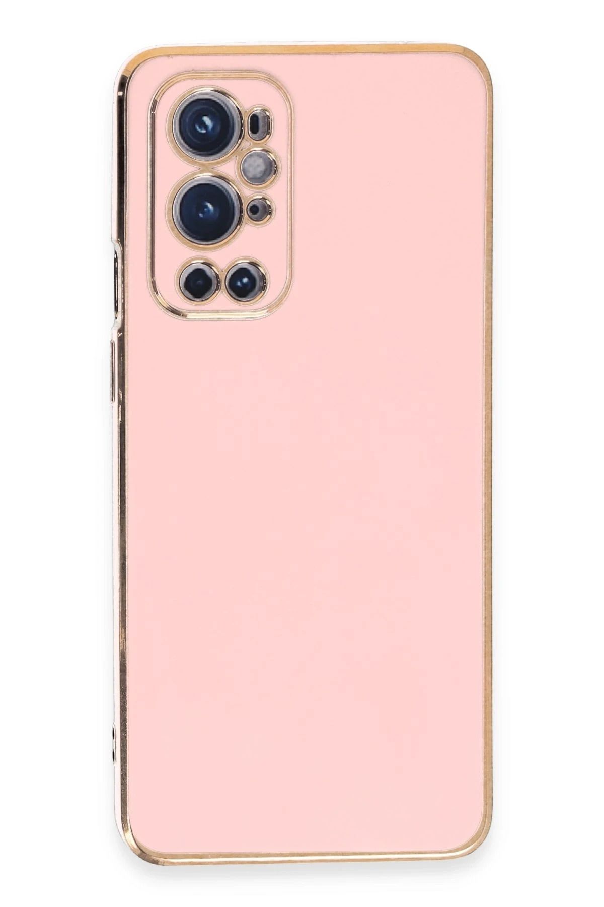 NewFace One Plus 9 Pro Kılıf Volet Silikon - Pembe BSTMY