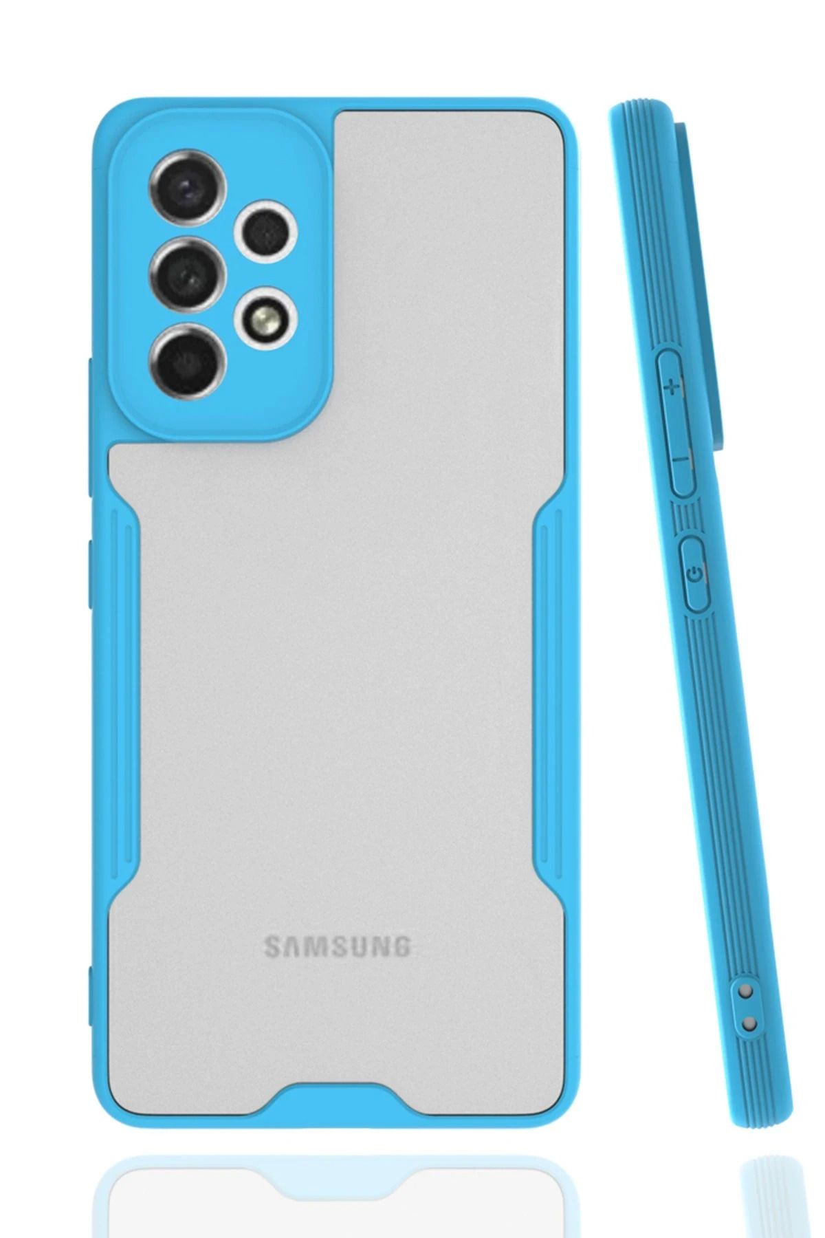 NewFace Samsung Galaxy A53 5G Kılıf Platin Silikon - Mavi YNSMR