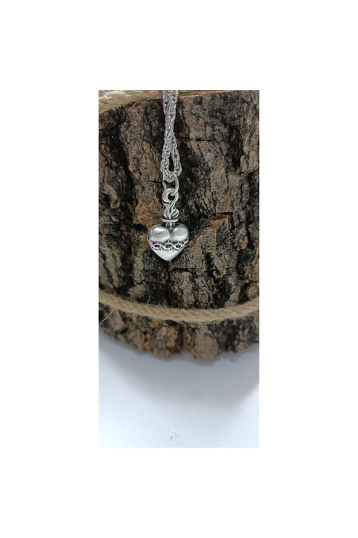 galaxyboutique Metal Kalp Rodyum Kolye