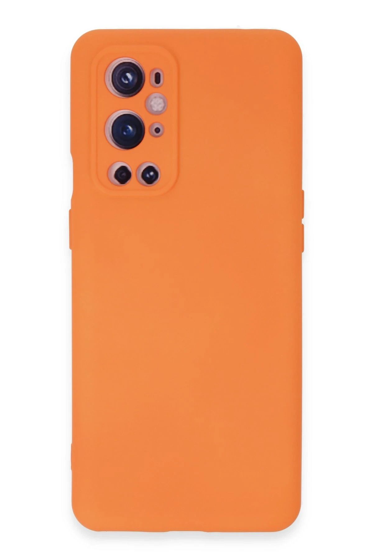 NewFace One Plus 9 Pro Kılıf Nano içi Kadife Silikon - Turuncu NRMSA