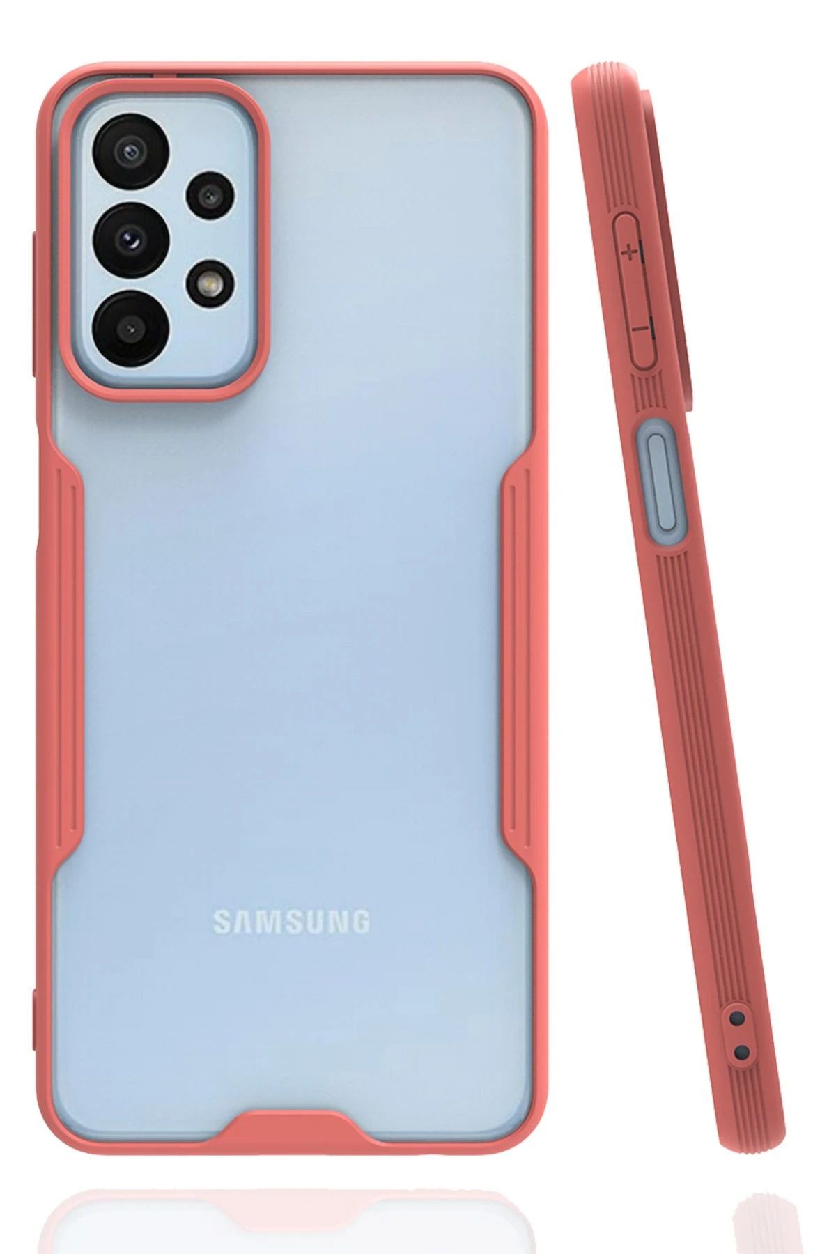 NewFace Samsung Galaxy A23 4G Kılıf Platin Silikon - Pembe YNSMR