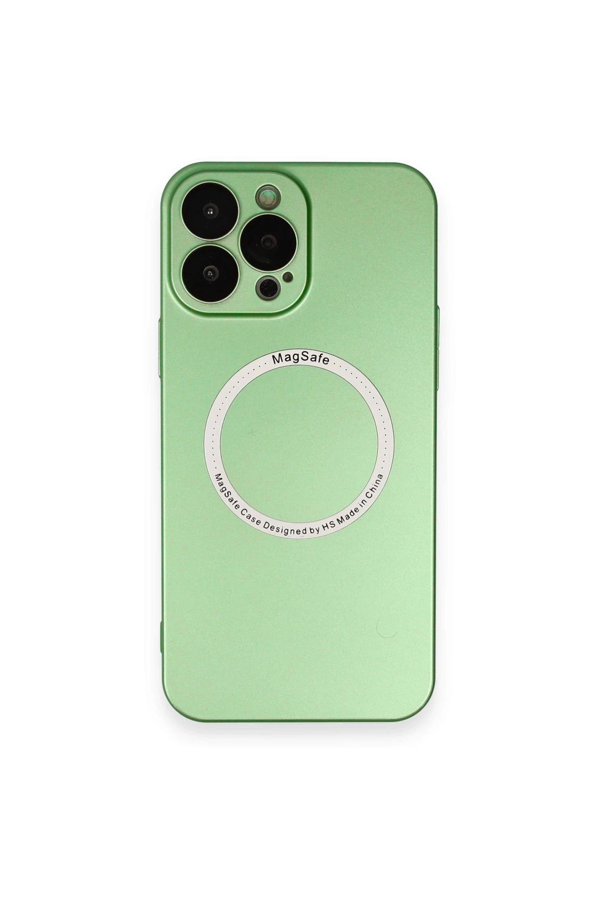 NewFace iPhone 13 Pro Kılıf Jack Magneticsafe Lens Silikon - Yeşil BSTMY