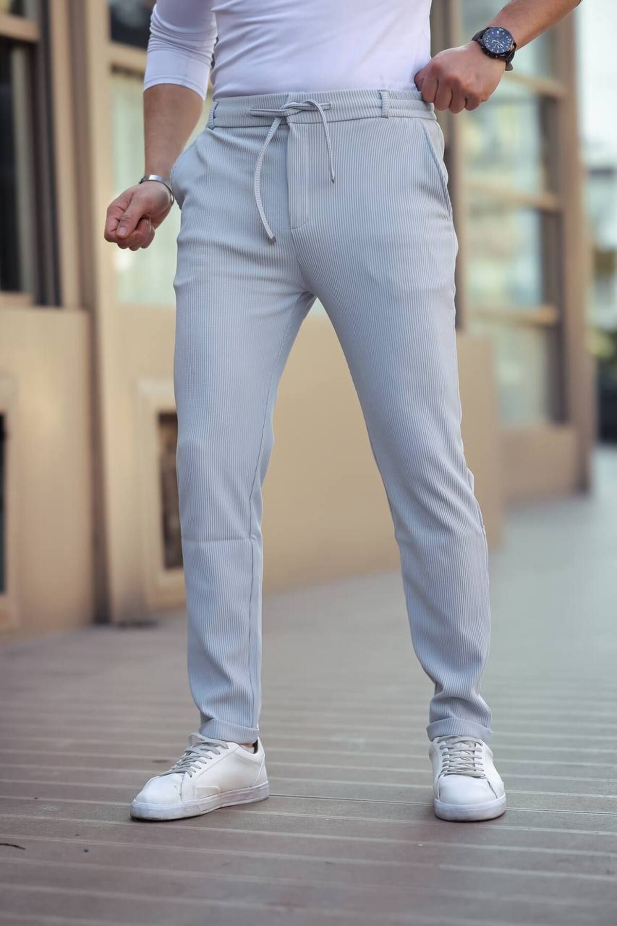 MODA JAMBER KLASİK DÜĞMELİ BAĞCIK DETAYLI BAGGY