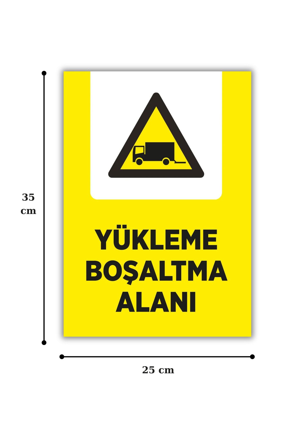Happynesso-"Loading Unloading Area" Warning Sign 25X35 cm |   Durable Forex Material |   Double Banded 4