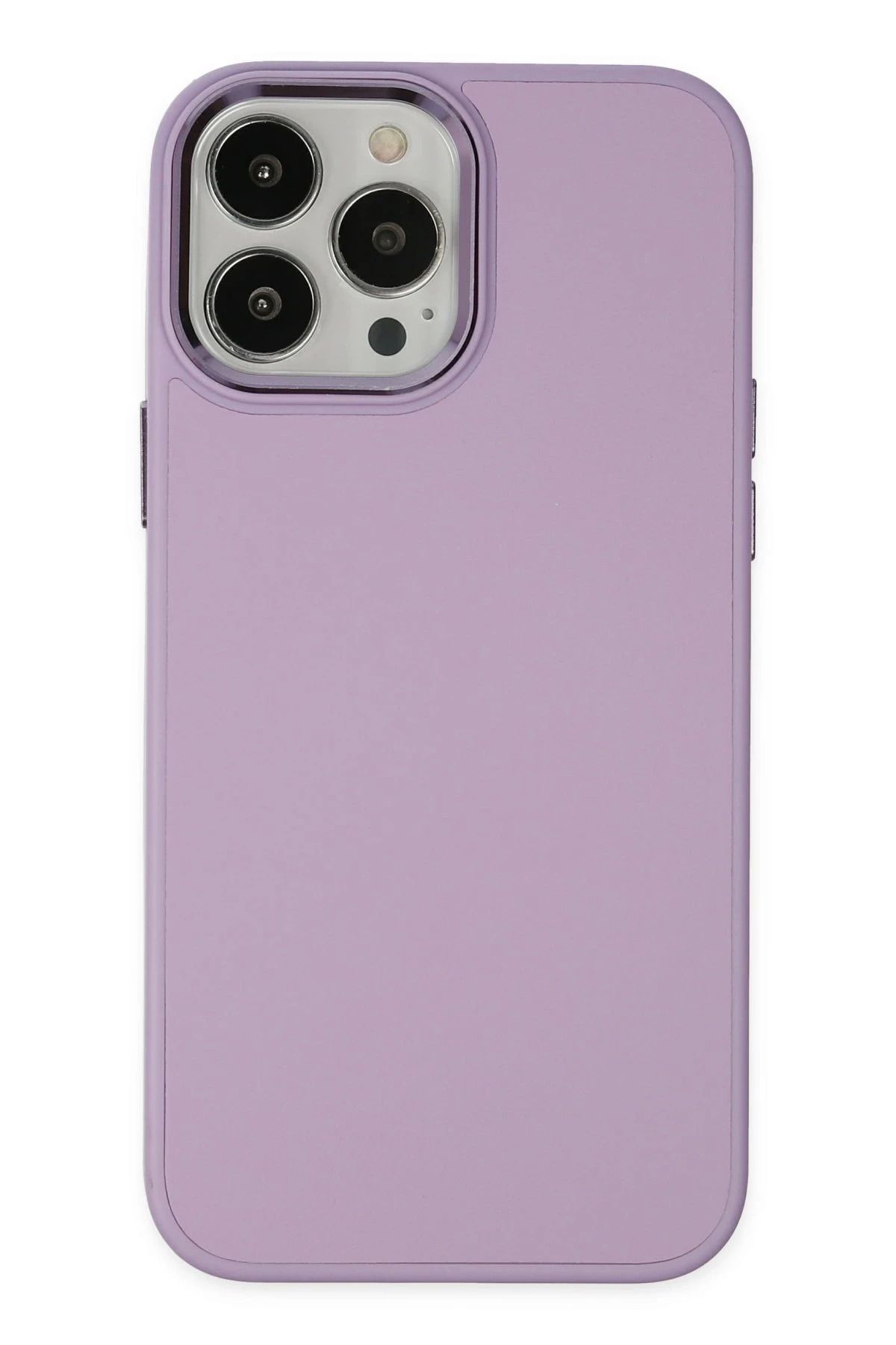 NewFace iPhone 13 Pro Max Kılıf Asya Deri Silikon - Lila BSTMY