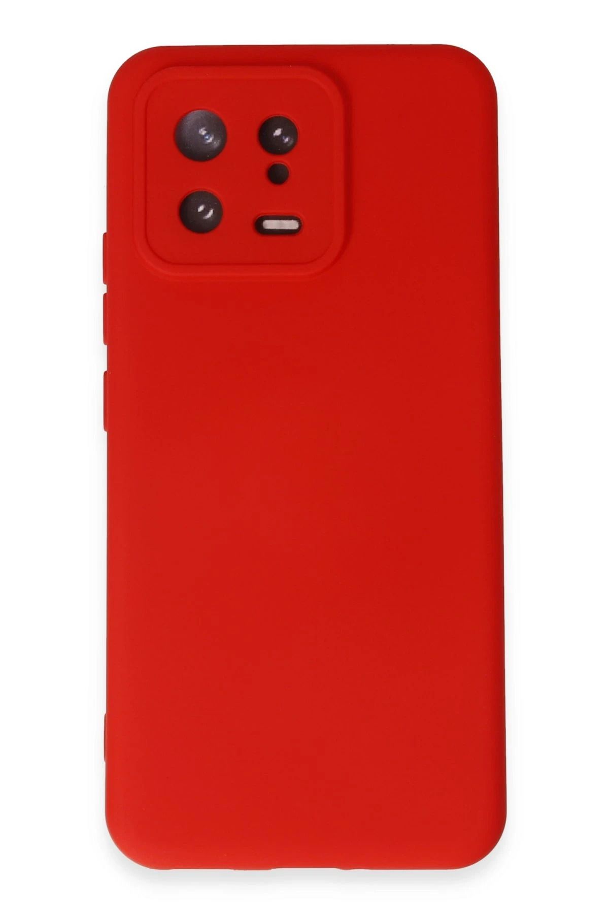 NewFace Xiaomi Mi 13 Kılıf Nano içi Kadife Silikon - Kırmızı JOJUA