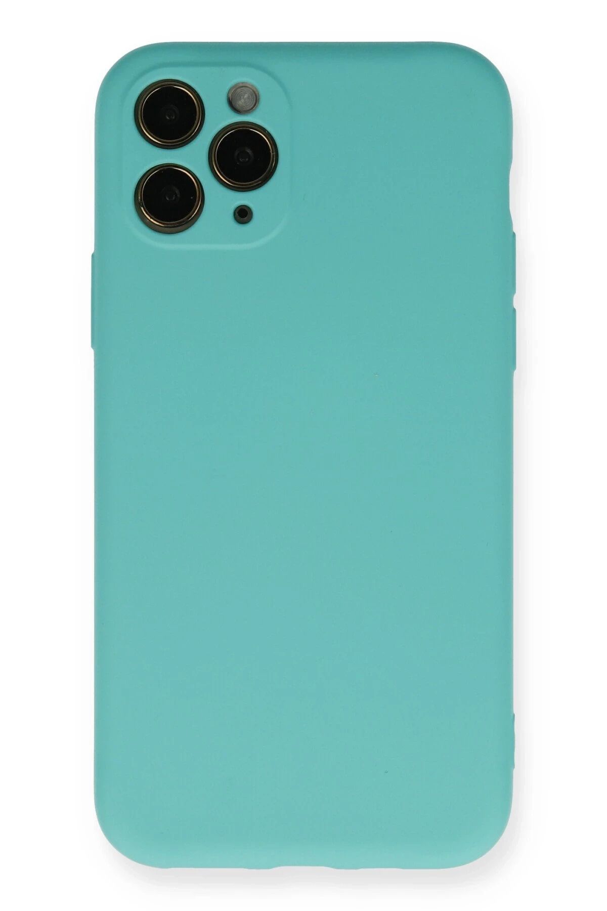 NewFace iPhone 11 Pro Kılıf Nano içi Kadife Silikon uyumlu   - Turkuaz MRAYD