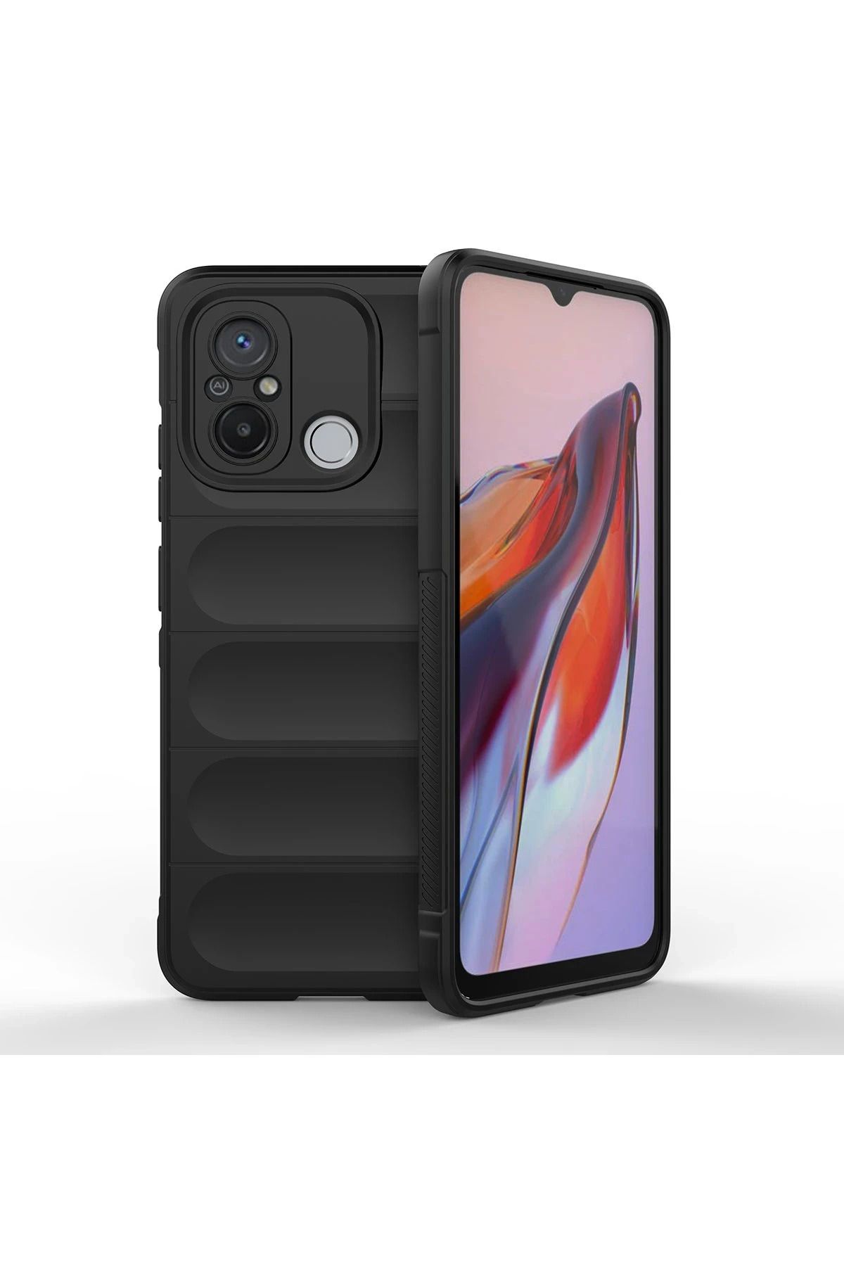 NewFace Xiaomi Redmi 12C Kılıf Optimum Silikon - Siyah JOJUA