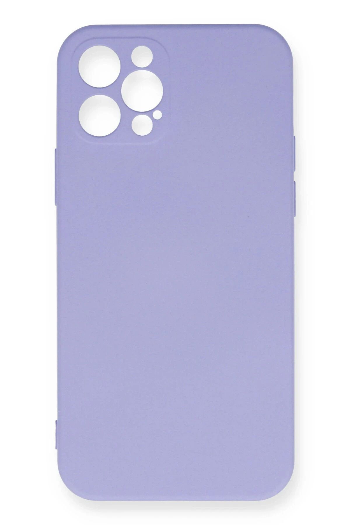 NewFace iPhone 12 Pro Max Kılıf Nano içi Kadife Silikon - Lila LZWDR