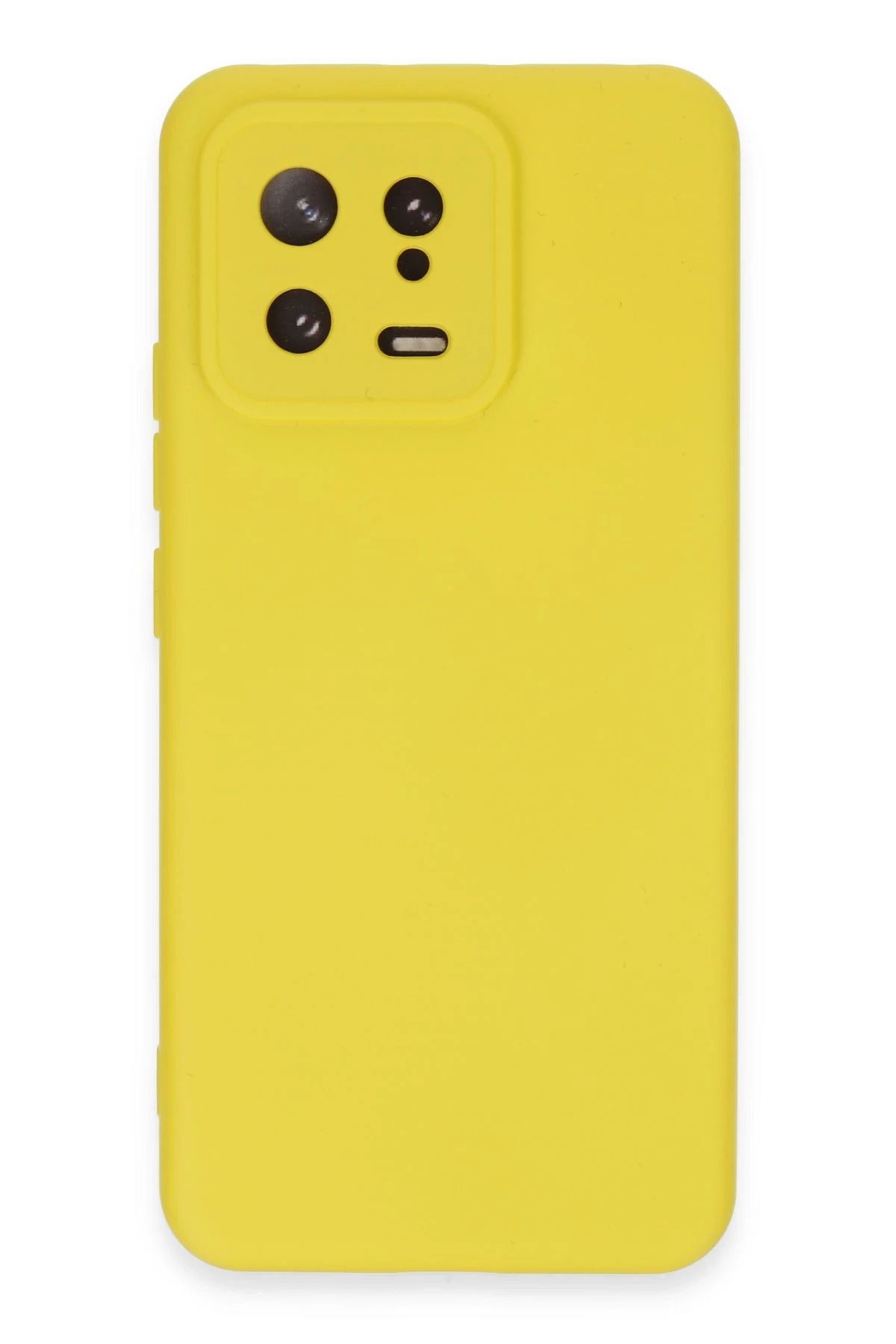 NewFace Xiaomi Mi 13 Kılıf Nano içi Kadife Silikon - Sarı JOJUA