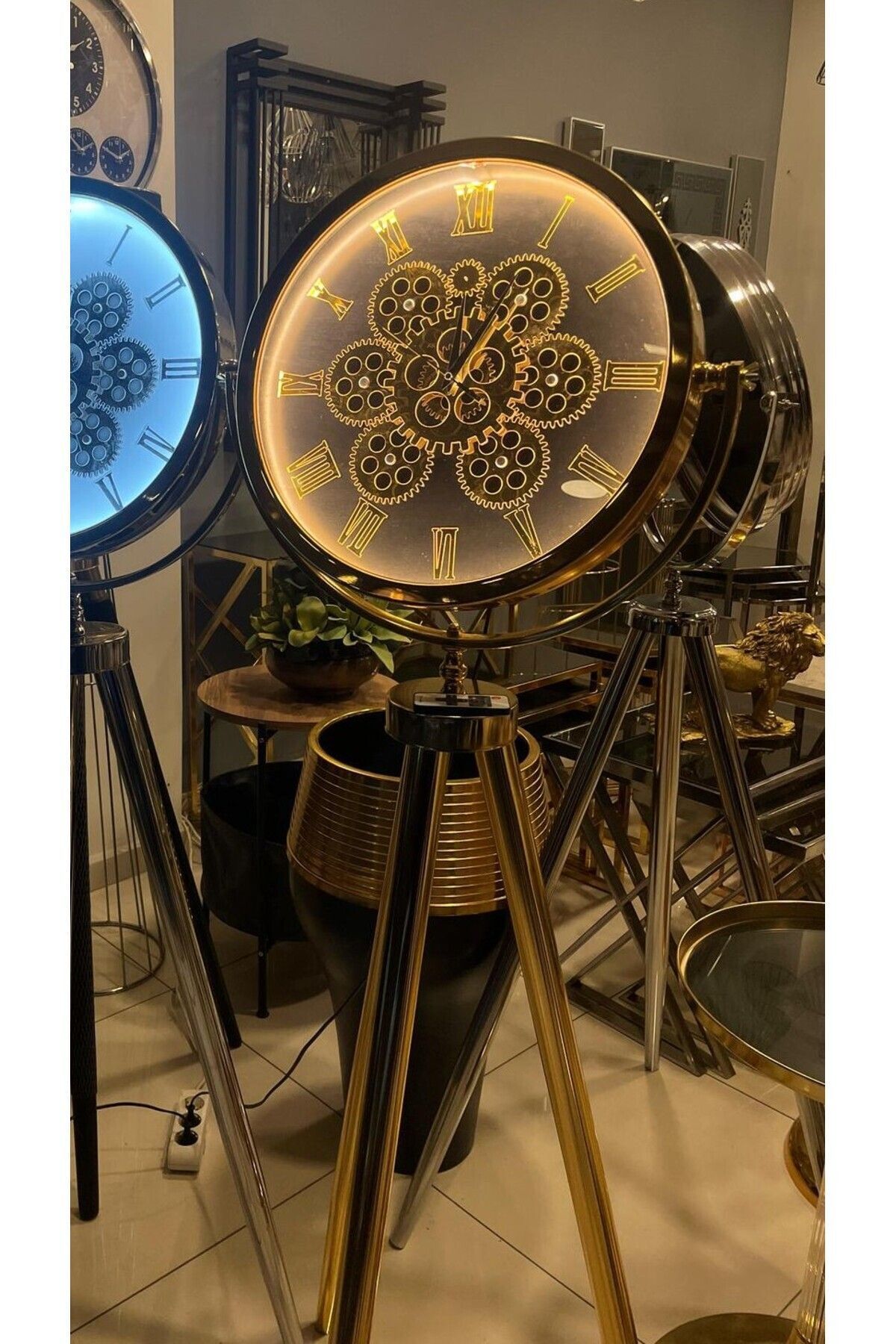LİBAS LEDLİ TRİPOD METAL AYAKLI ÇARKLI SAAT