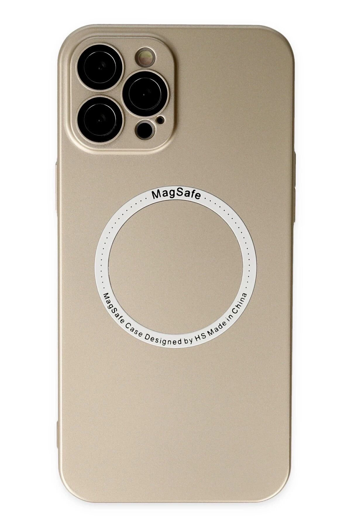 NewFace iPhone 12 Pro Kılıf Jack Magneticsafe Lens Silikon - Gold YNSMR