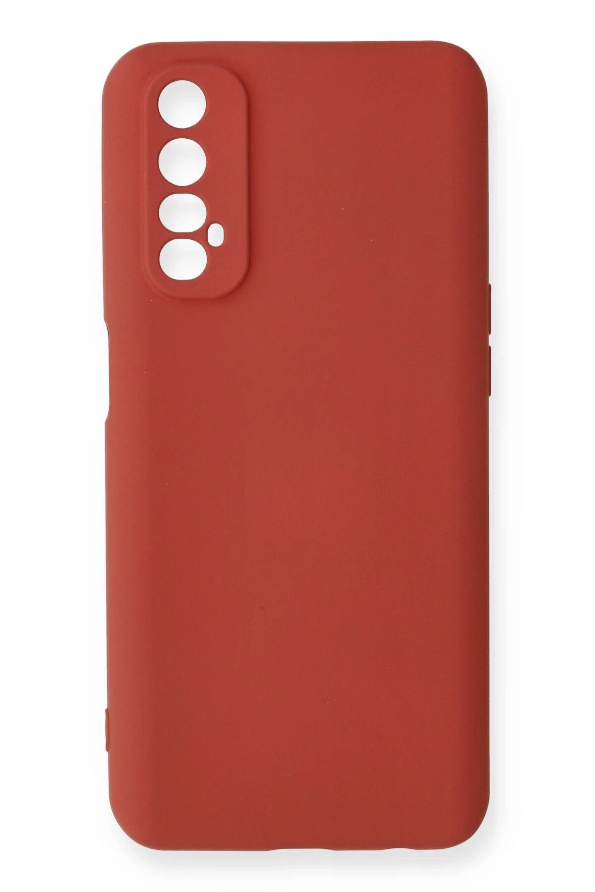 NewFace Realme 7 Kılıf Nano içi Kadife Silikon - Kiremit BSTMY