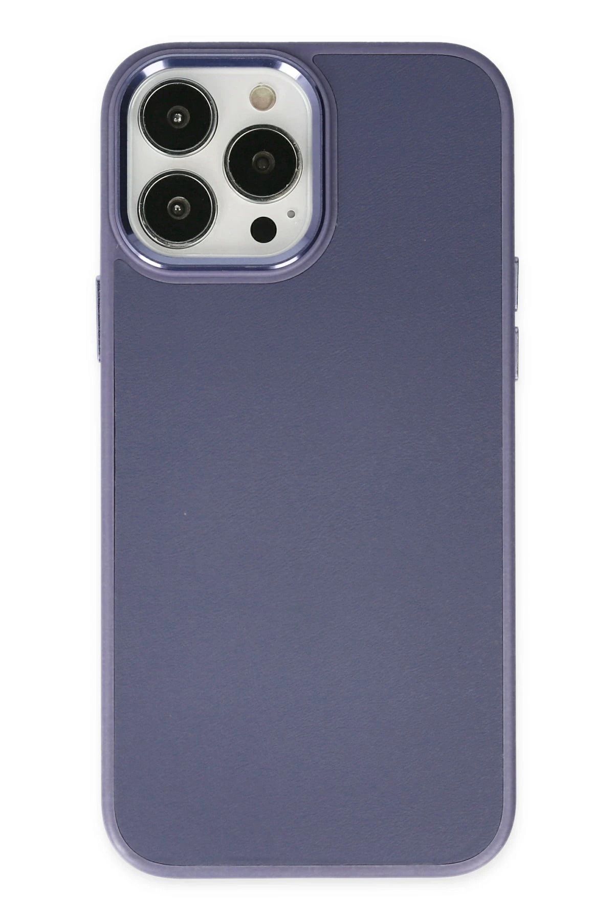 NewFace iPhone 13 Pro Kılıf Asya Deri Silikon - Mor HNZRN