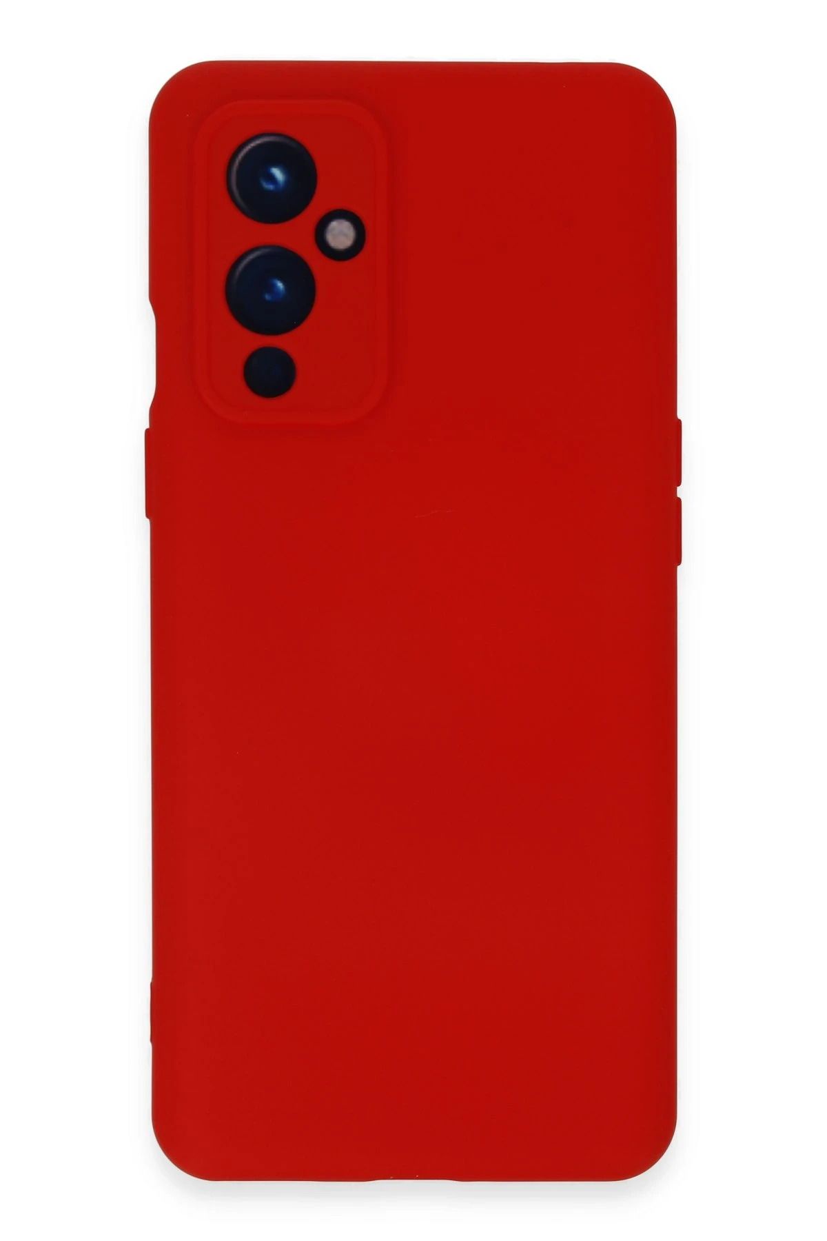 NewFace One Plus 9 uyumlu  Kılıf Nano içi Kadife Silikon - Kırmızı INSLM
