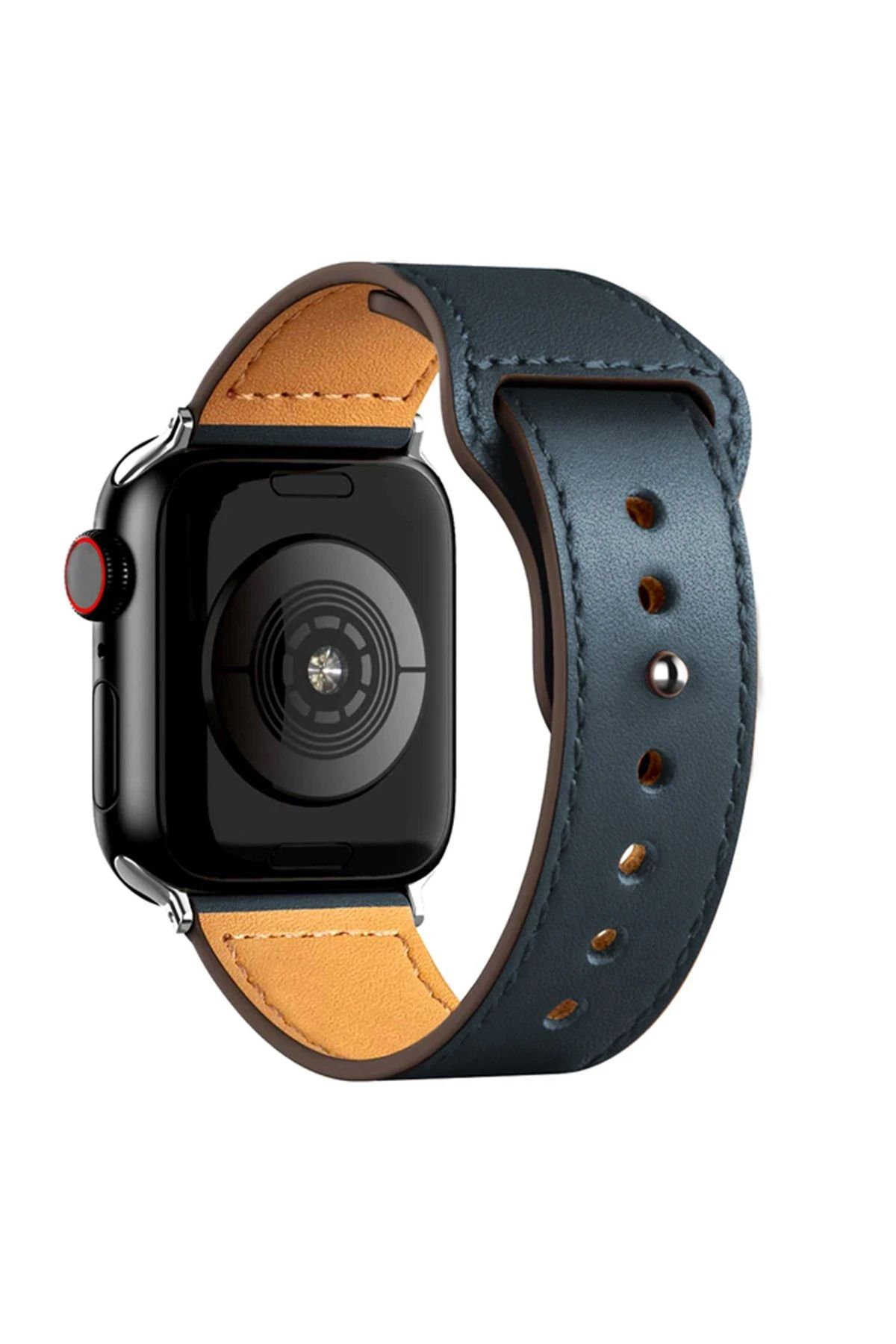 NewFace Apple Watch 38mm KR415 Luaz Deri Kordon - Lacivert BSTMY