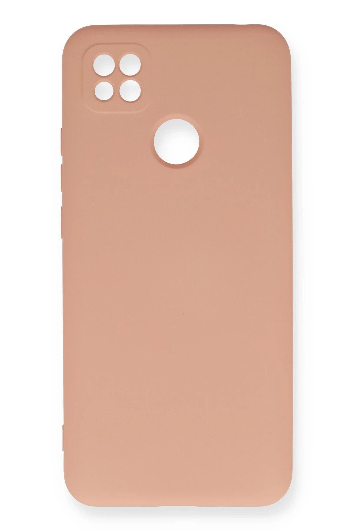 NewFace Xiaomi Redmi 9C uyumlu  Kılıf Nano içi Kadife Silikon - Pudra HNZRN