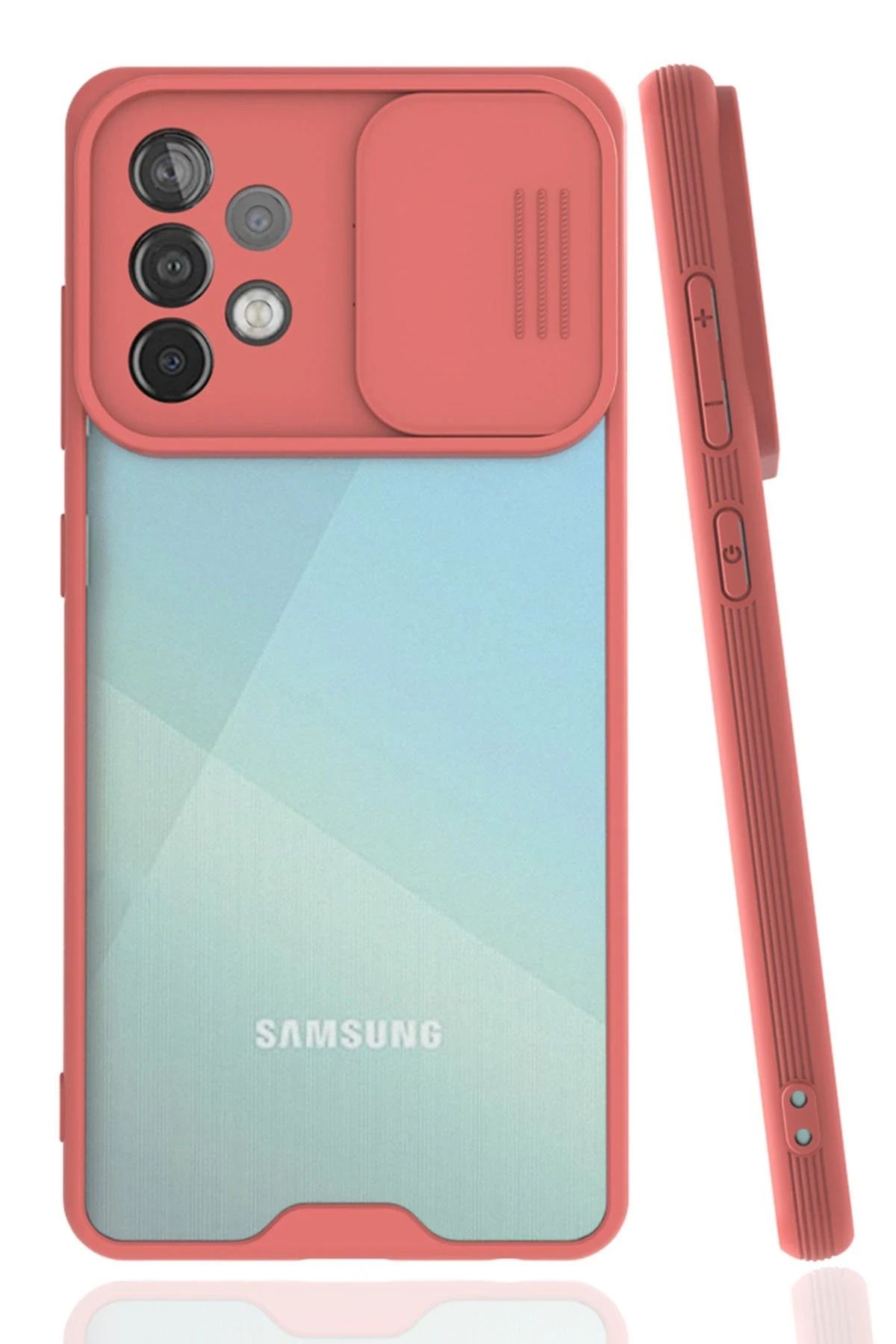 NewFace Samsung Galaxy A52 Kılıf Platin Kamera Koruma Silikon - Pembe JOJUA