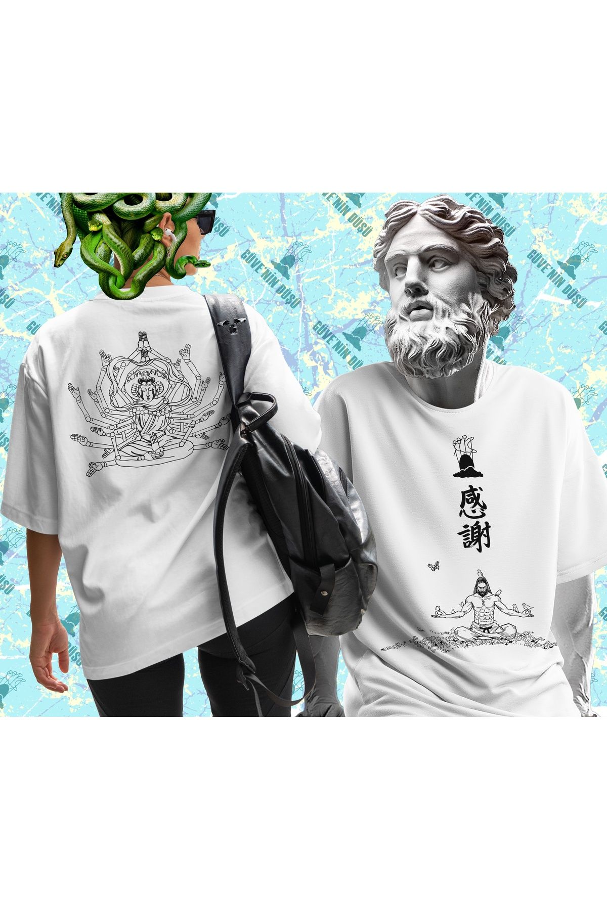 Güvenin Düşü Hunter x Hunter (HxH) - Isaac Netero - Oversize Tişört (Ön ve Arka Baskılı)