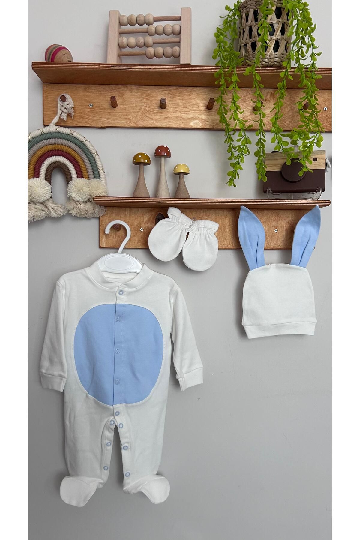 Rila Collection Bebek Tavşanlı 3'Lü Tulum Seti