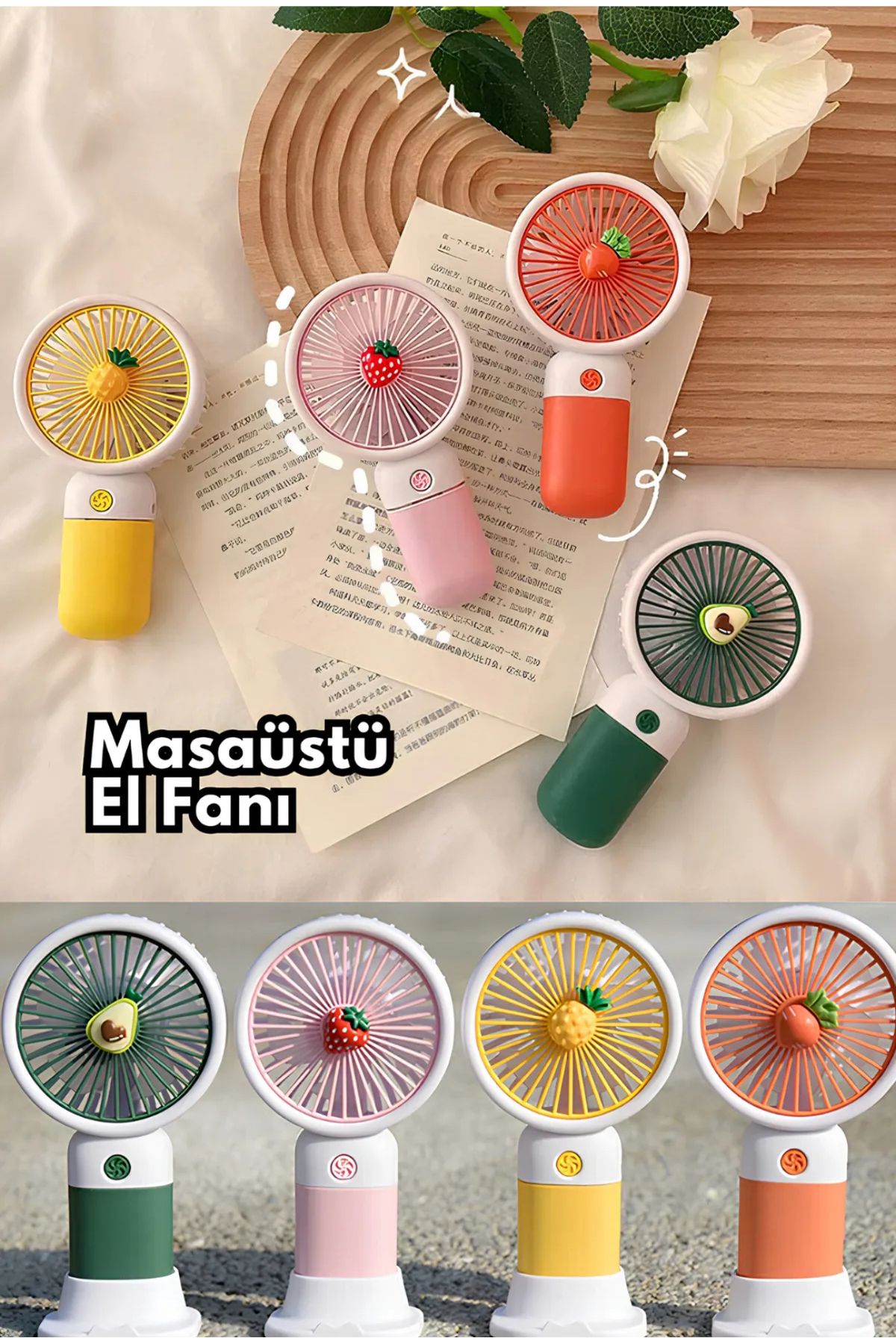 Concord Taşınabilir Mini Şarjlı El fanı Güçlü Vantilatör 400mAh