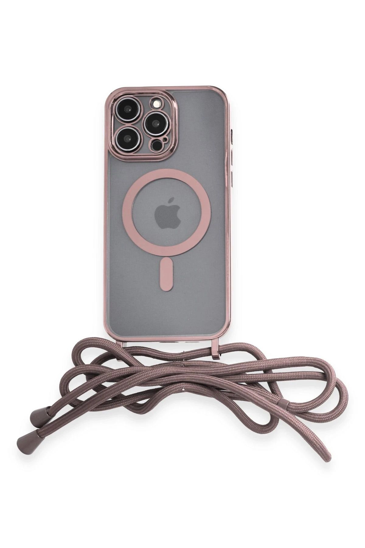NewFace iPhone 13 Pro uyumlu Kılıf Divo Lazer Askılı Magsafe Kapak - Pembe INSLM