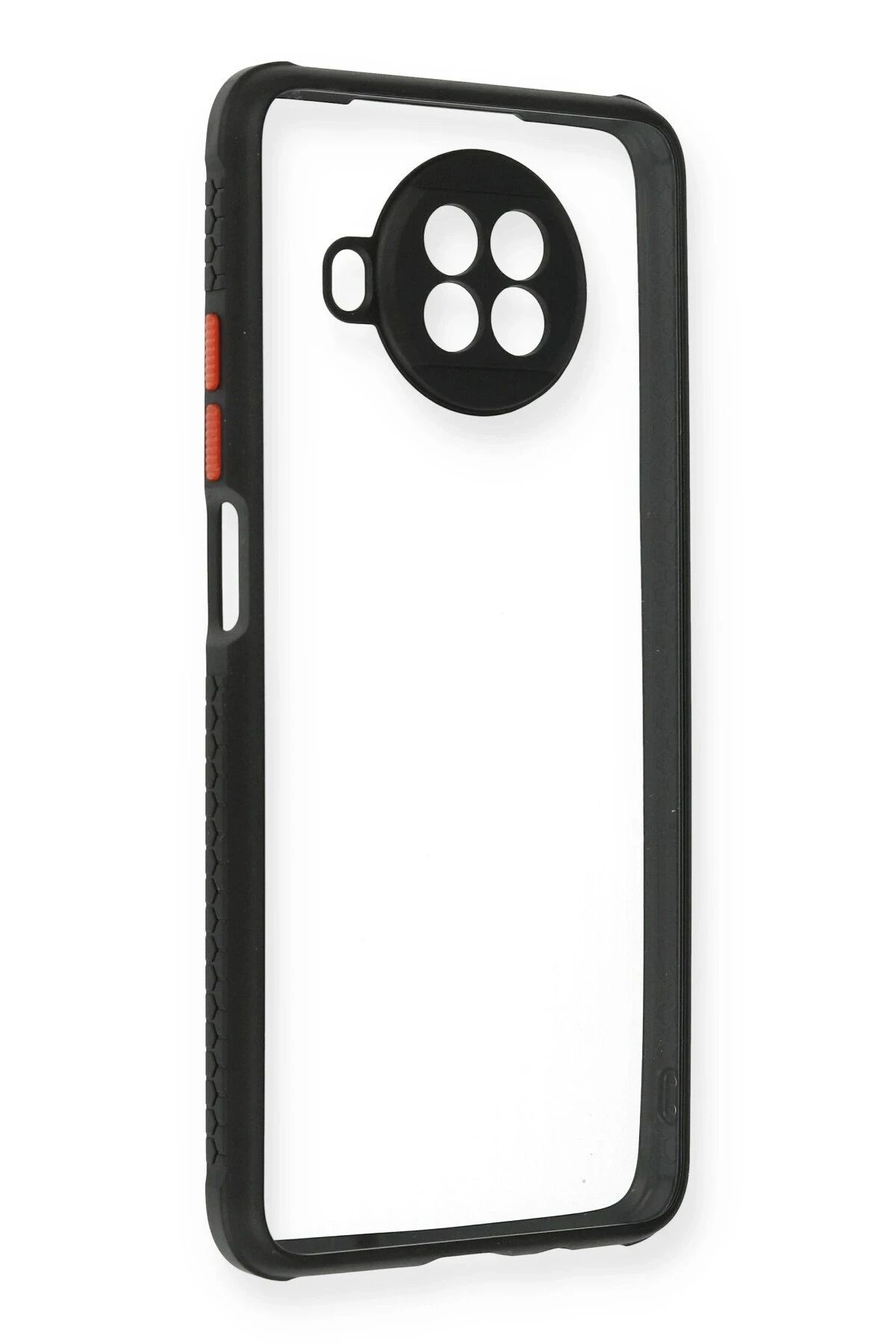 NewFace Xiaomi Redmi Note 9 Pro 5G Kılıf Miami Şeffaf Silikon - Siyah NRMSA