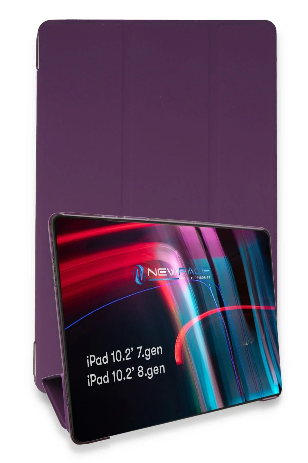 NewFace iPad 10.2 (7.nesil) Kılıf Tablet Smart Kılıf - Mor BSTMY