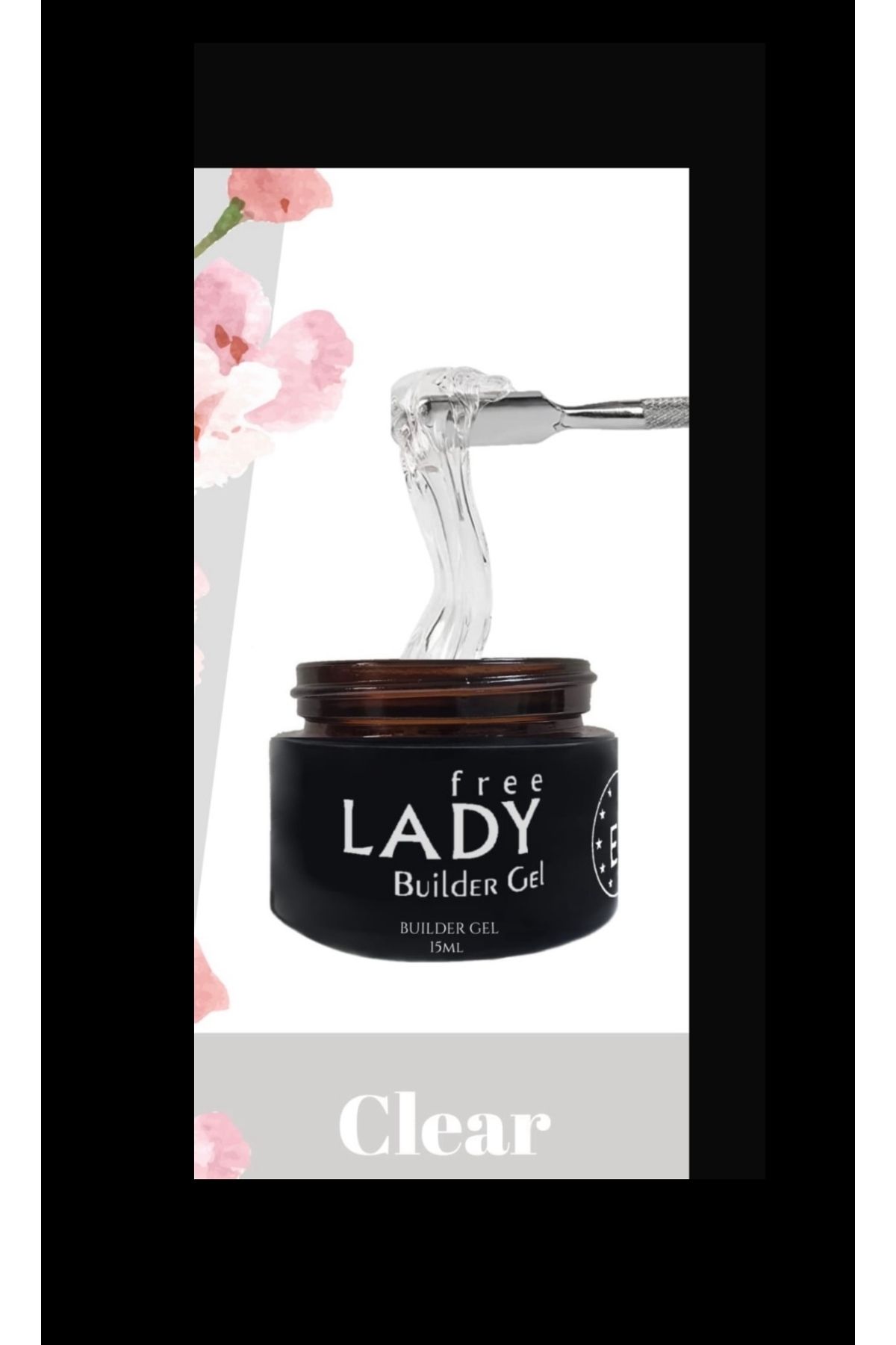 FREELADY Premium Protez Tırnak jeli Şeffaf - 15ml Clear Uv/led