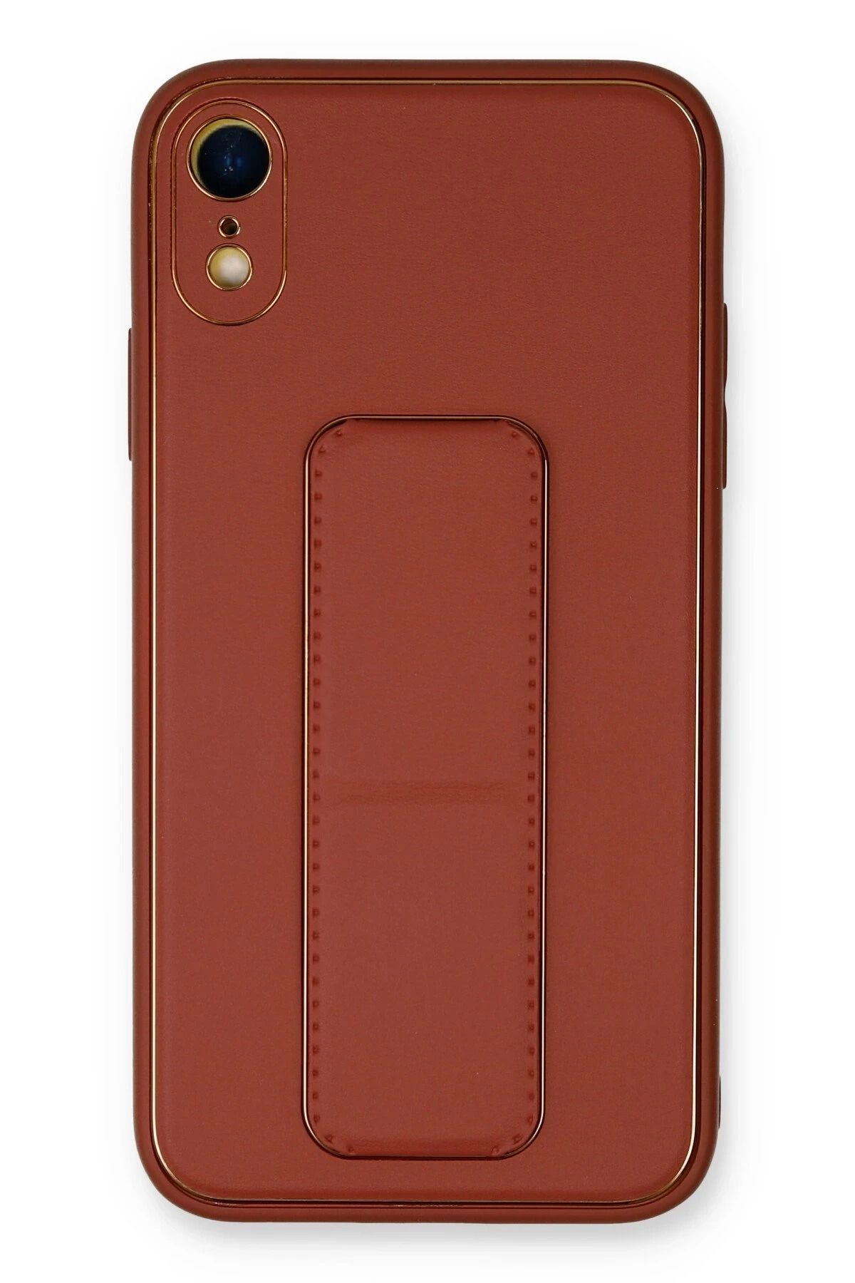 NewFace iPhone XR Kılıf Coco Deri Standlı Kapak - Fuşya LZWDR