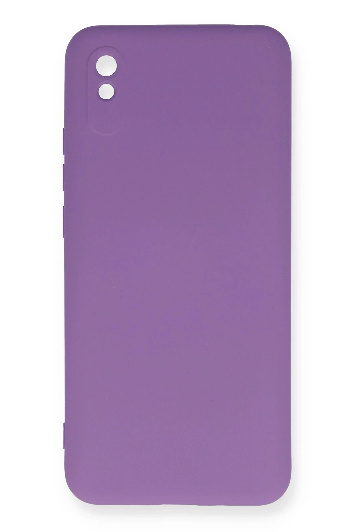 NewFace Xiaomi Redmi 9A Kılıf Nano içi Kadife Silikon - Mor HNZRN uyumlu