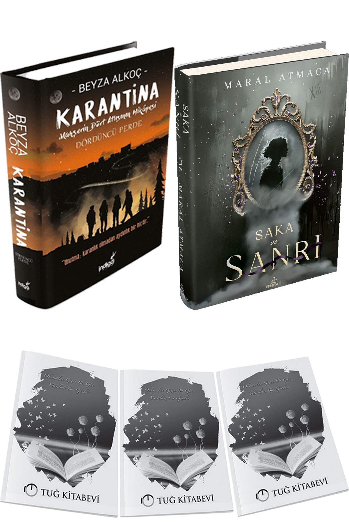 İndigo Kitap Karantina 4 Ciltli ve Saka ve Sanrı 2 Ciltli + Hediyeli