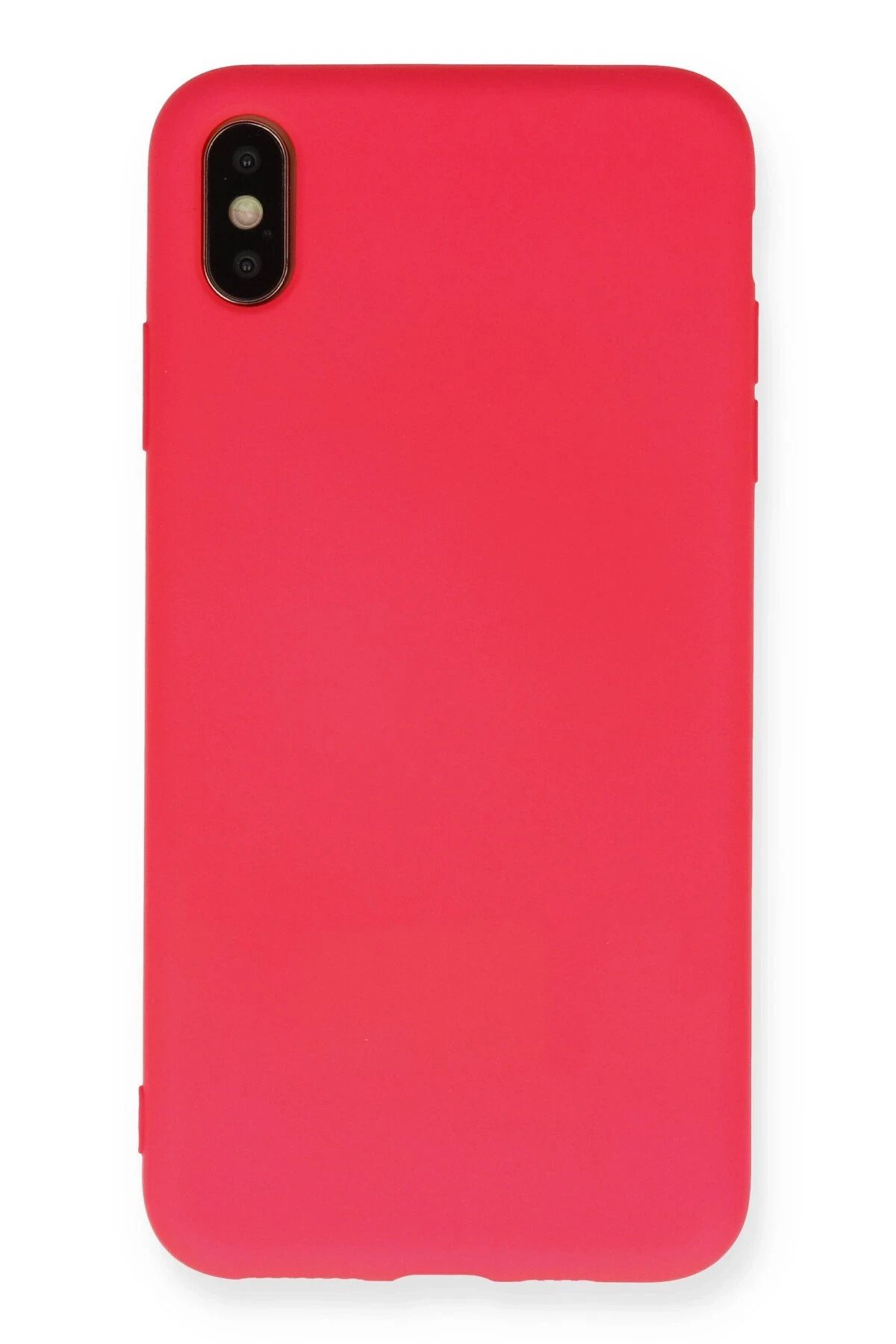 NewFace iPhone XS Max Kılıf Nano içi Kadife Silikon - Koyu Pembe JOJUA