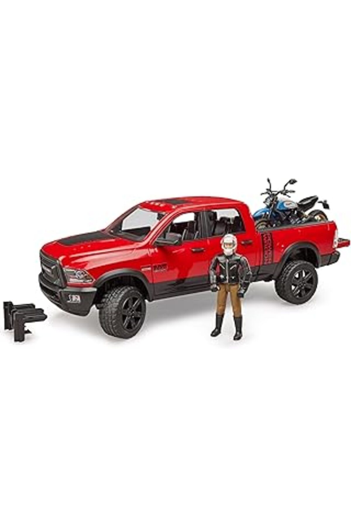 Mu Art Ahşap Bruder Ram 2500 Pickup, Ducati Motorsiklet Ve Sürücüsü