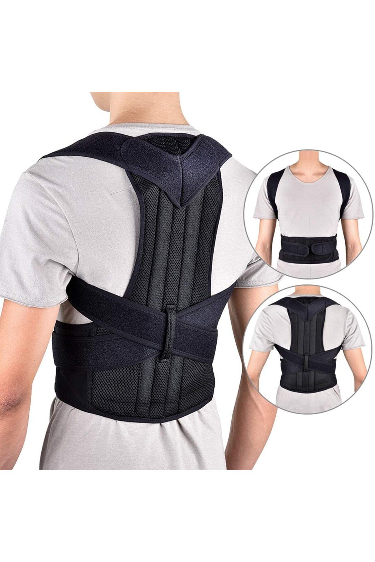 Wotrart Balenli Dik Duruş Korsesi Sırt Ve Bel Kamburluk Önleyici Dik Durma Korsesi Unisex
