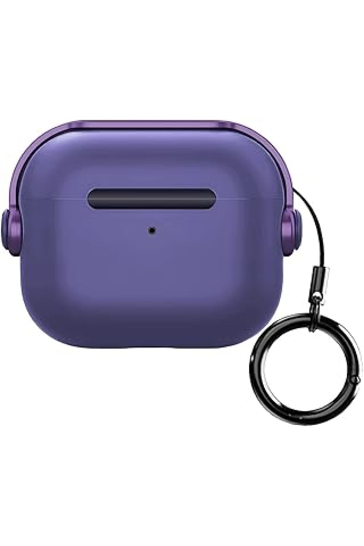 Mu Art Ahşap Buff Labs Airpods 3 Djpods Sert Malzemeli Kilitli Kapak Askı Aparatlı Airpods 3 Uyumlu Kılıf (mor -