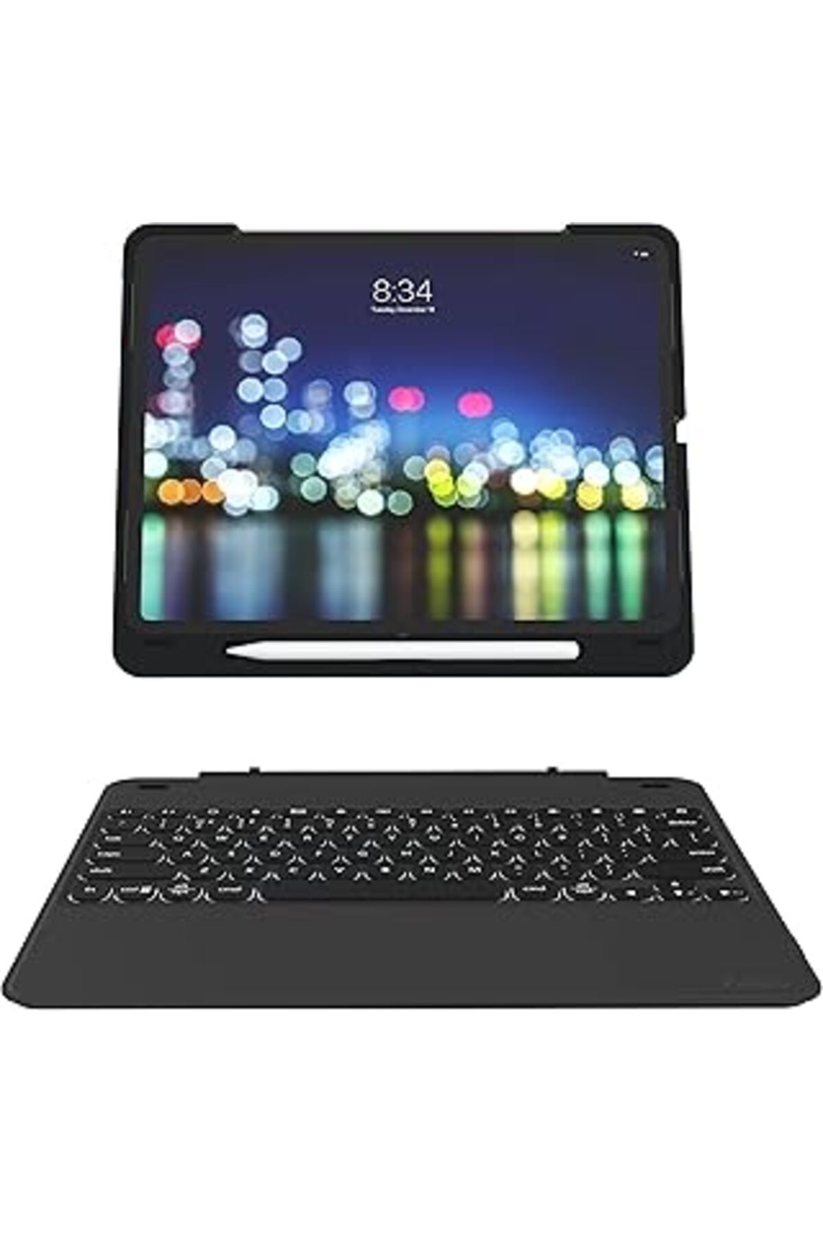 Mu Art Zagg Slim Book Go 12.9 3.Nesil Ipad Pro Klavyeli Kılıf İngilizce
