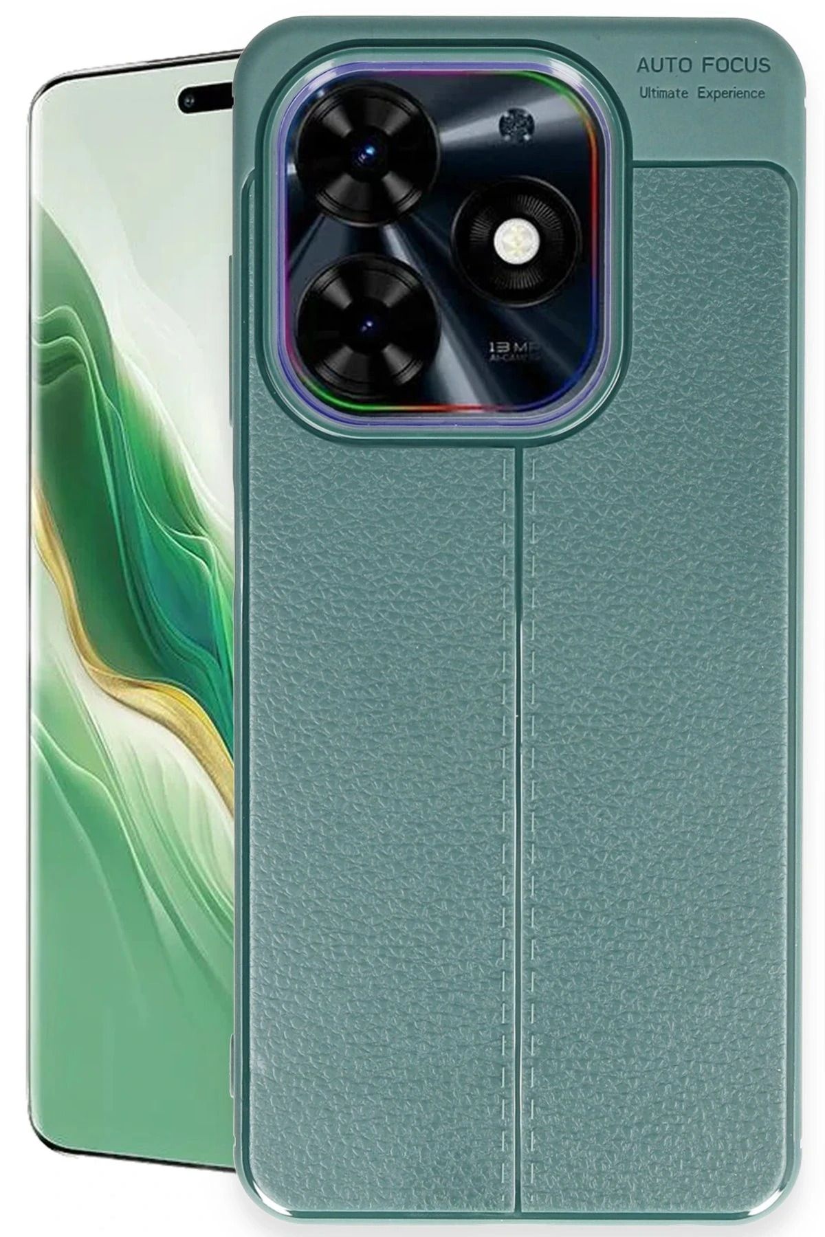NewFace Tecno Spark Go 2024 Kılıf Auto Focus Kapak - Koyu Yeşil BSTMY